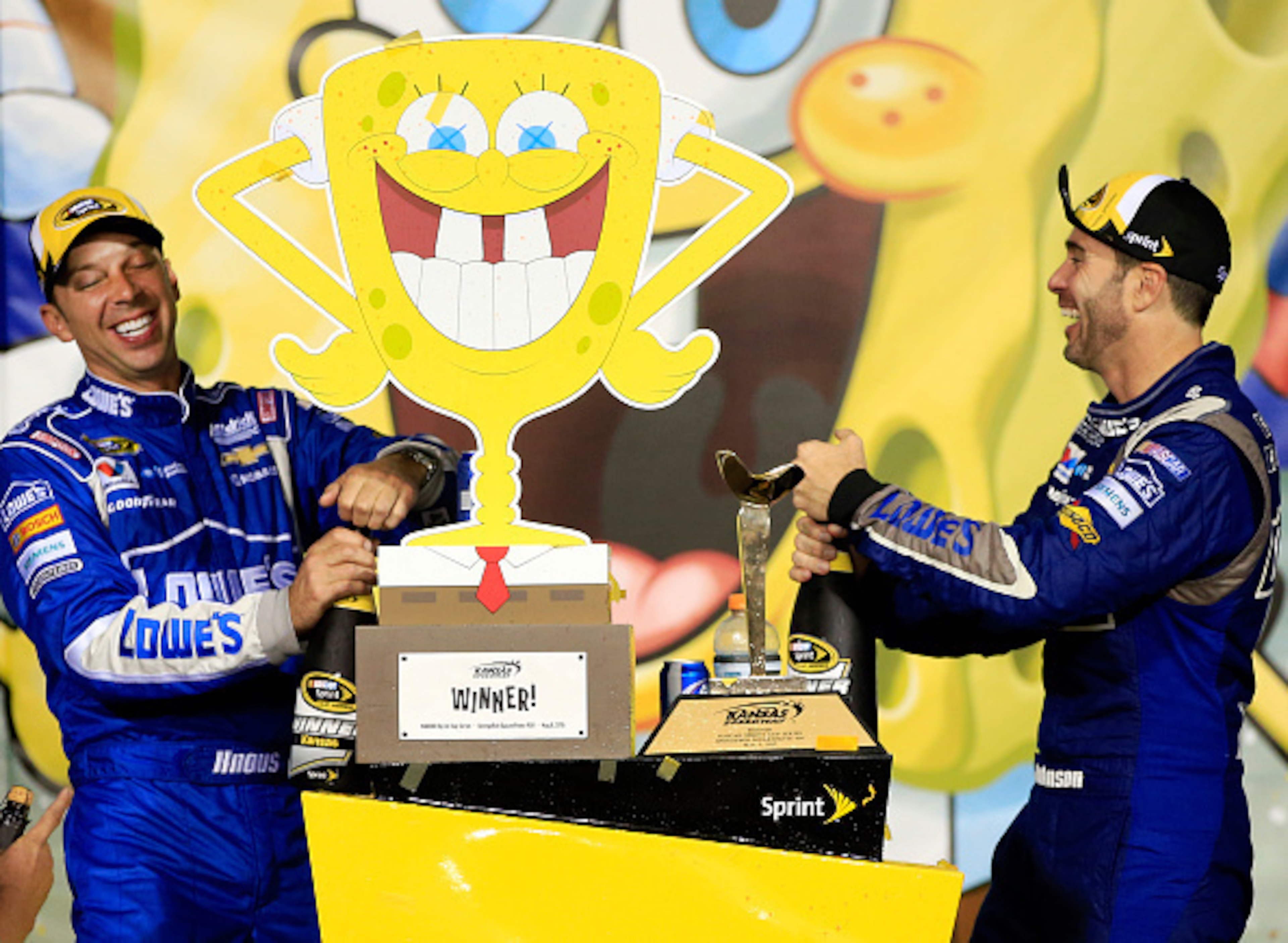 Crew chief Chad Knaus (left) appears to be on top of his game, along with driver Jimmie Johnson.