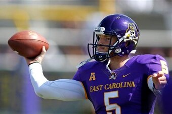 East Carolina's Shane Carden has a chance to make Chicago's roster if he can improve his mechanics this offseason.
