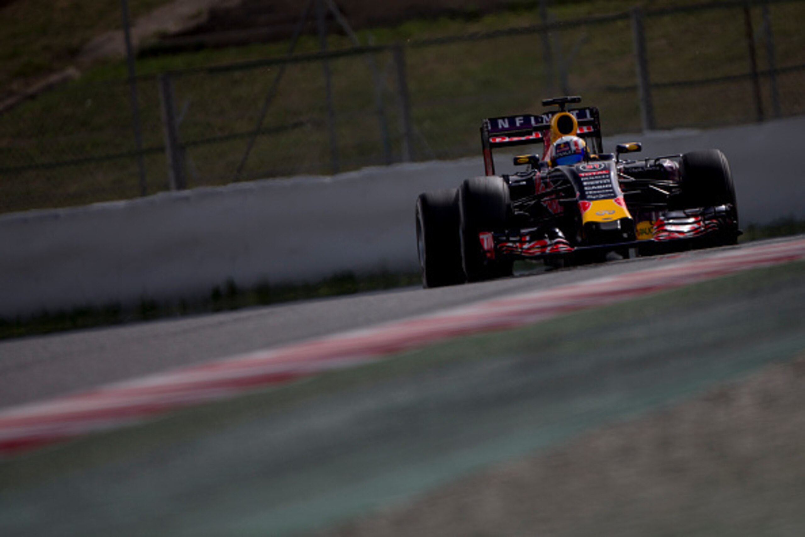 Pierre Gasly driving the Red Bull in Barcelona. Pierre Gasly driving the Red Bull in Barcelona.