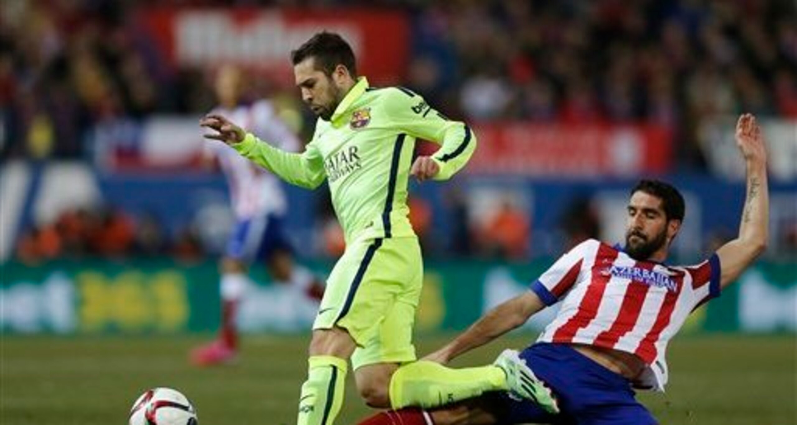 Jordi Alba pictured during La Liga action. Jordi Alba pictured during La Liga action.