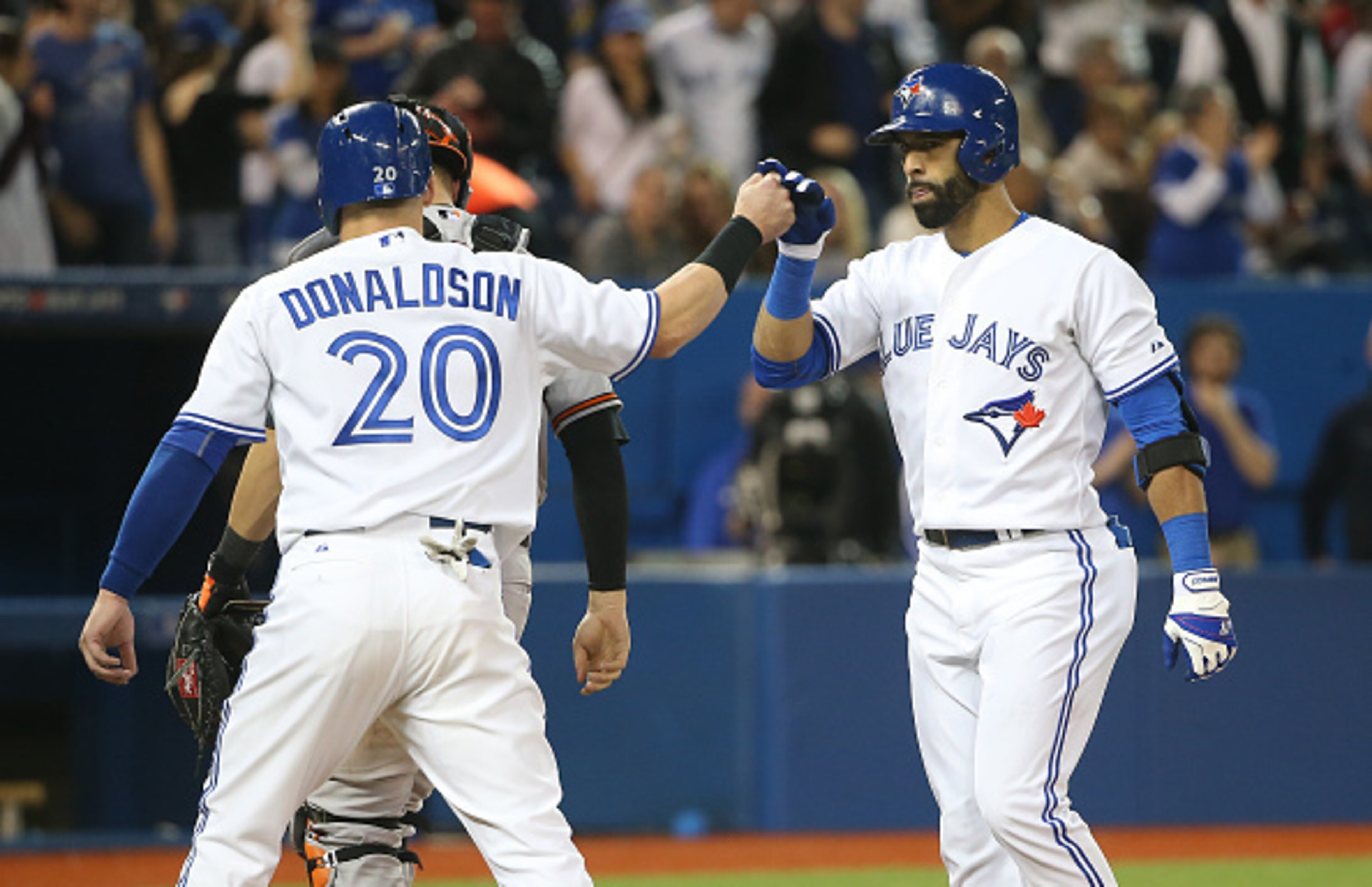 Josh Donaldson and Jose Bautista Josh Donaldson and Jose Bautista