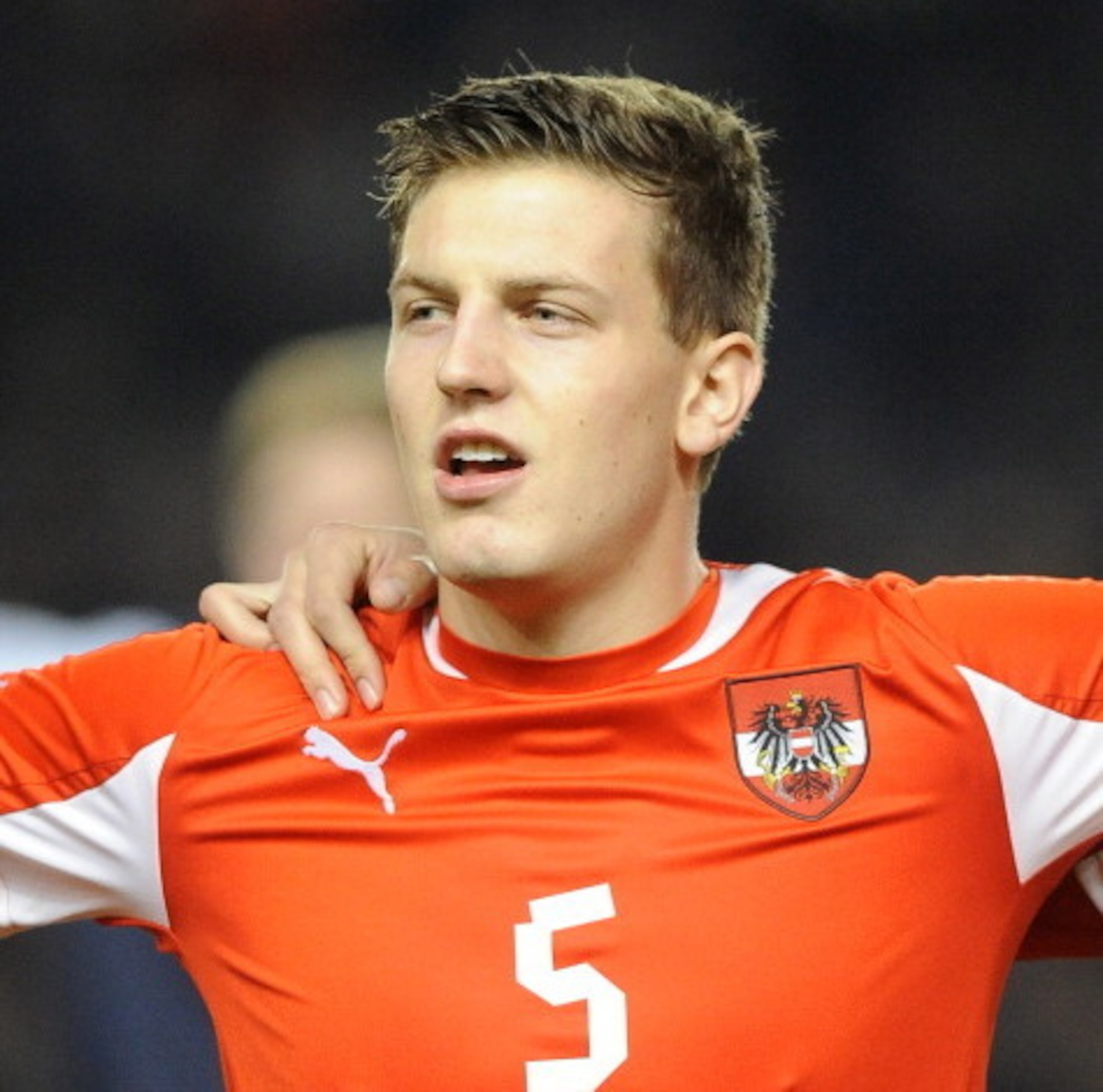 Kevin Wimmer representing Austria's Under-21s in their meeting with England two years ago.