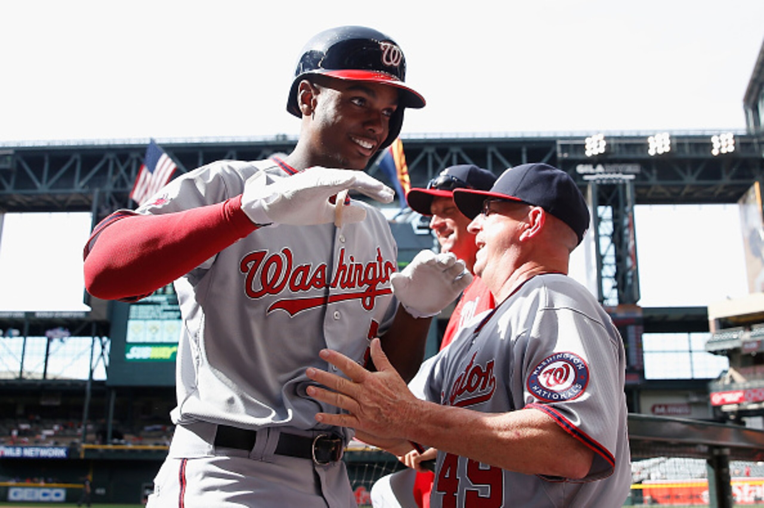 Michael Taylor is back in the majors after a weeklong stint in Triple-A.