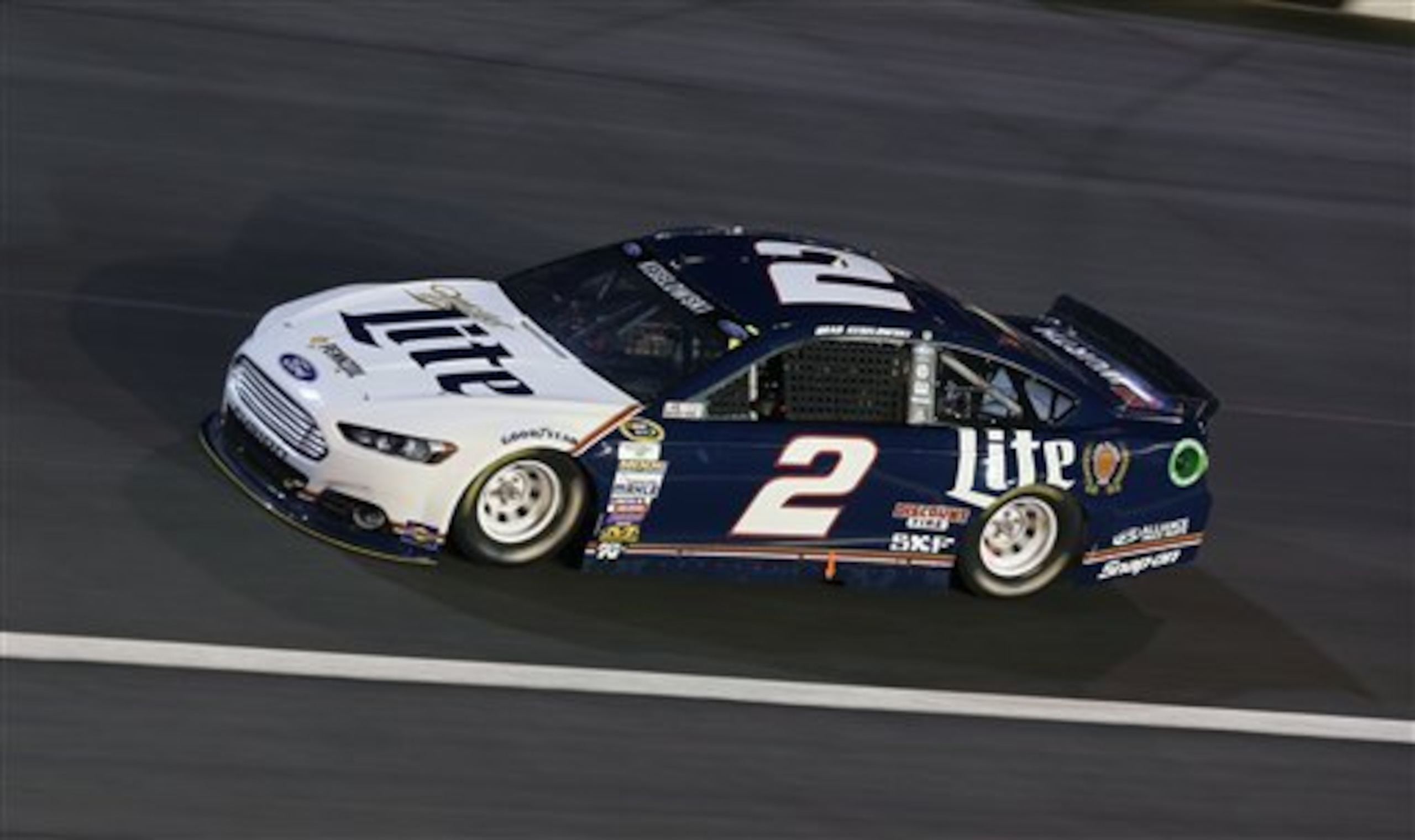 Brad Keselowski, driver of the No. 2 Ford for Team Penske, gambled and lost in the Sprint All-Star Race.