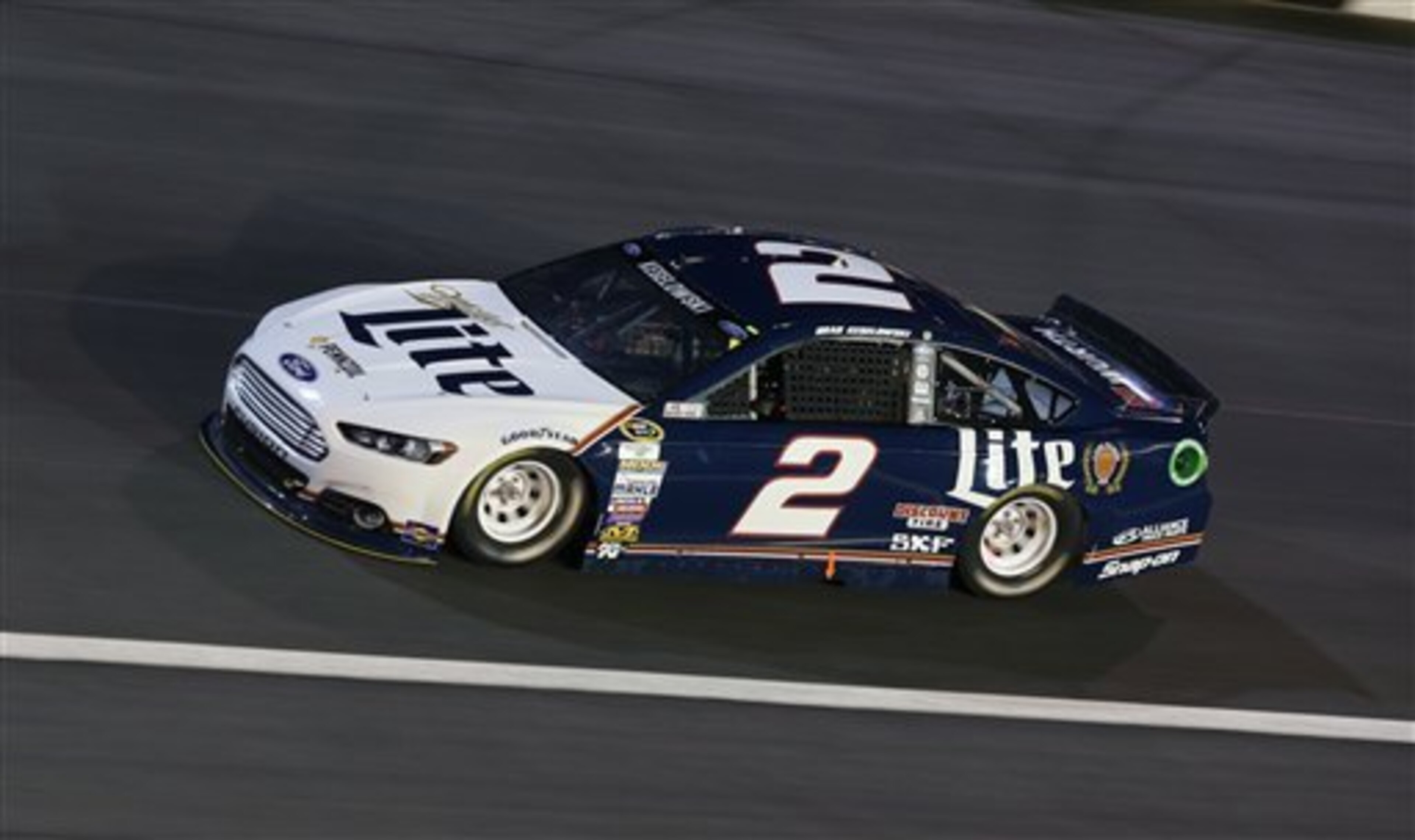Brad Keselowski, driver of the No. 2 Ford for Team Penske, gambled and lost in the Sprint All-Star Race.