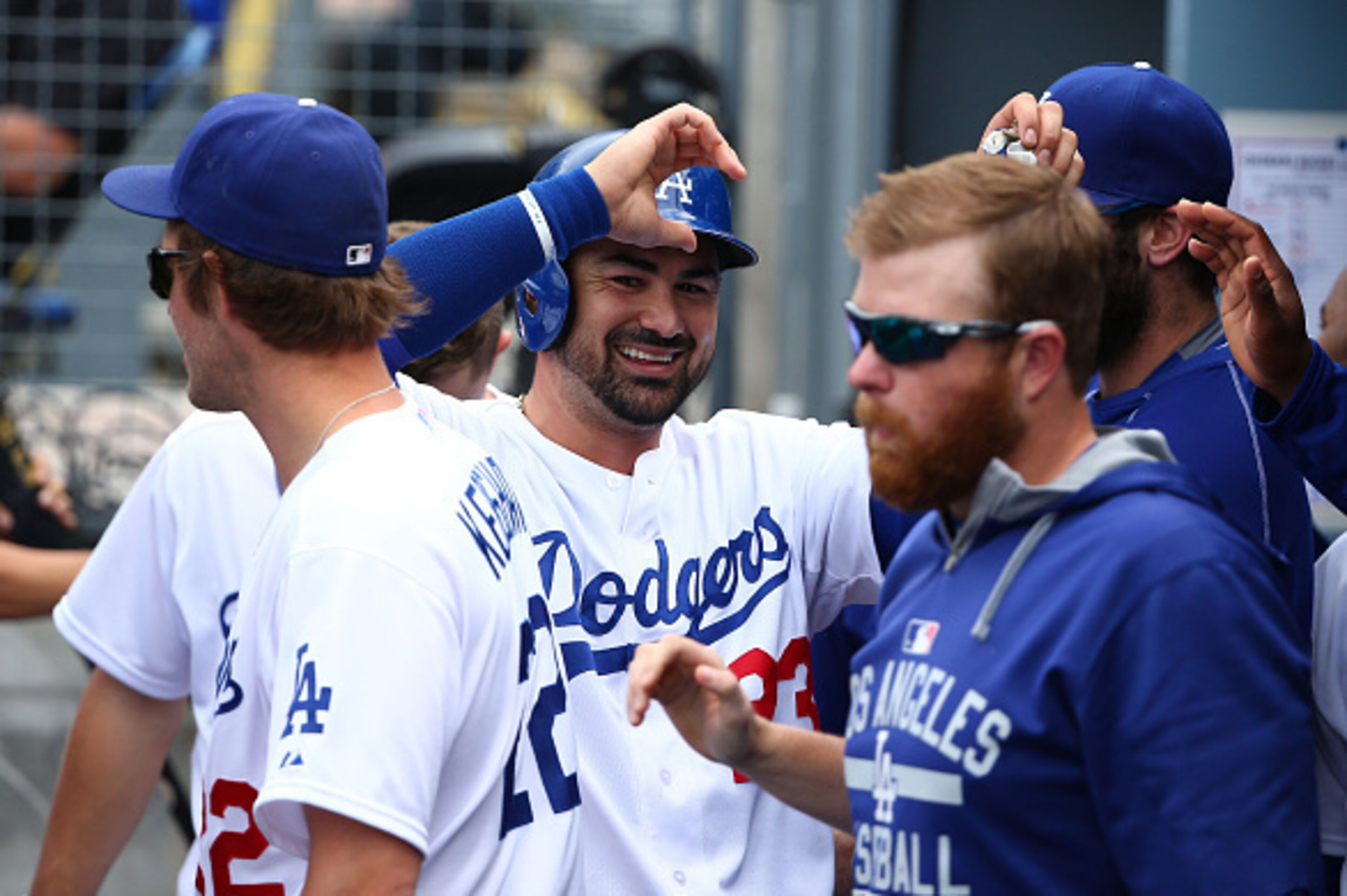 Adrian Gonzalez and the Los Angles Dodgers project to win the most games in baseball at the one-quarter mark. Adrian Gonzalez and the Los Angles Dodgers project to win the most games in baseball at the one-quarter mark.