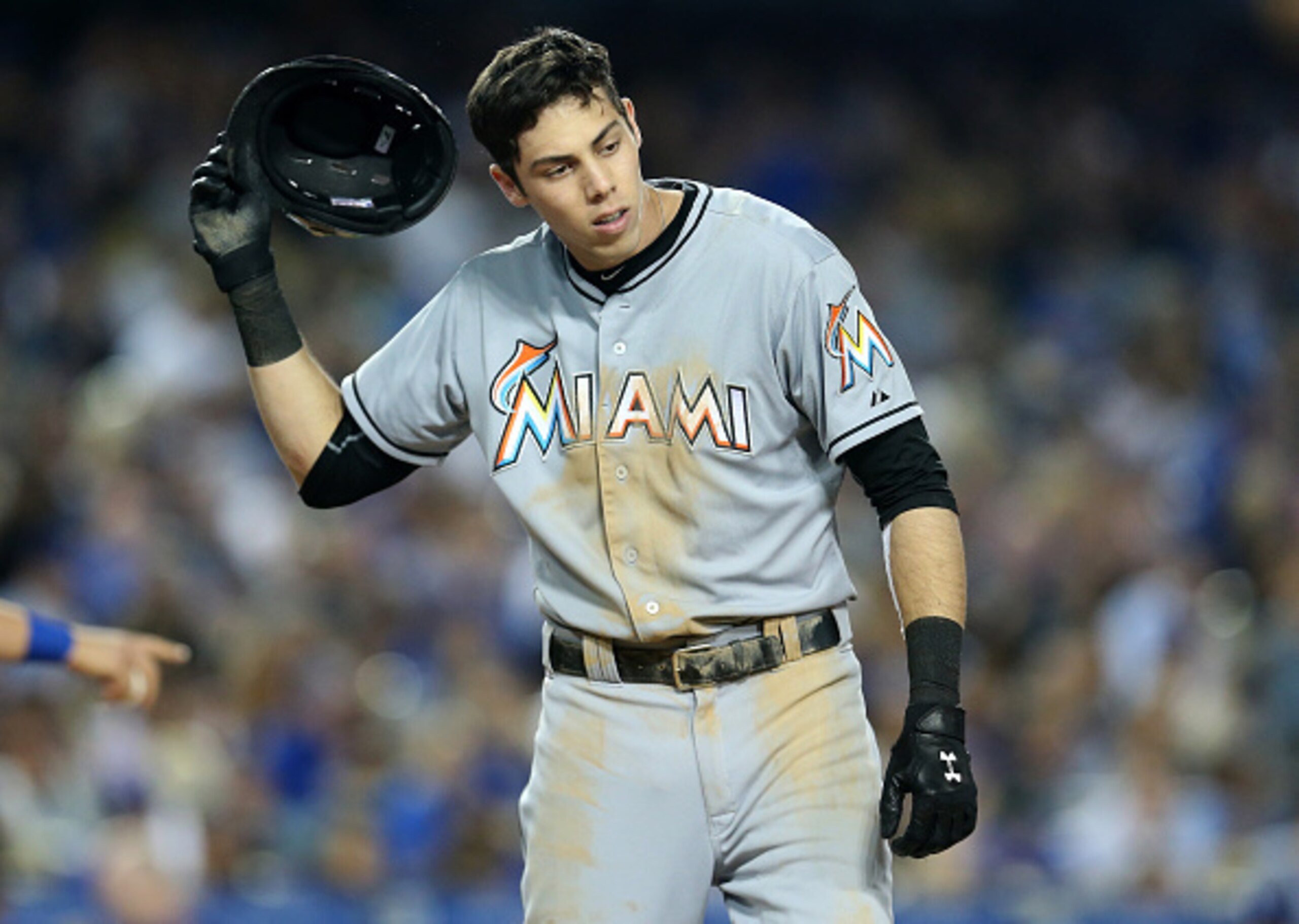 Christian Yelich is striking out more than he did in 2014.