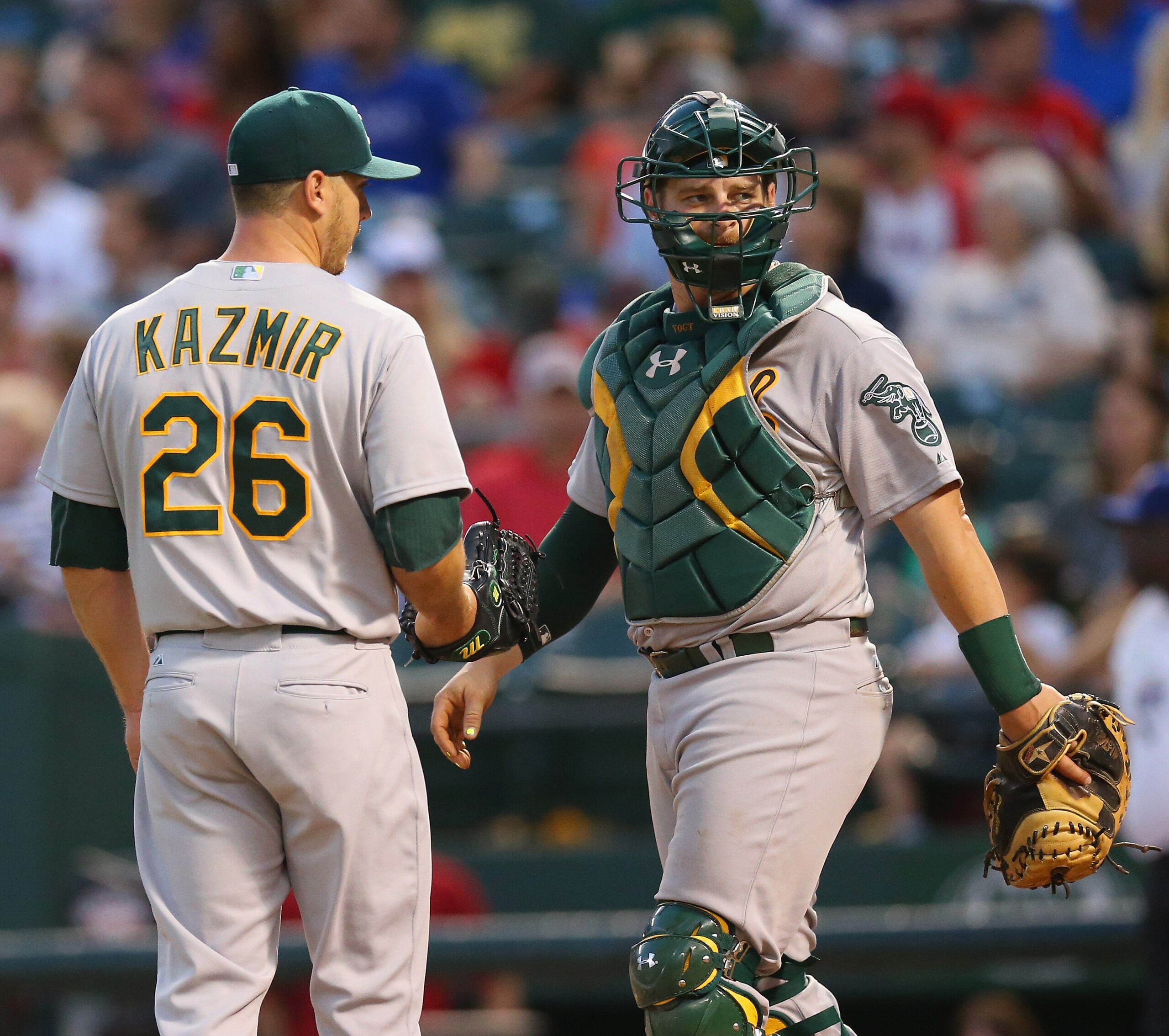 Chances are, one or both of Scott Kazmir and Stephen Vogt won't be with the A's all season.
