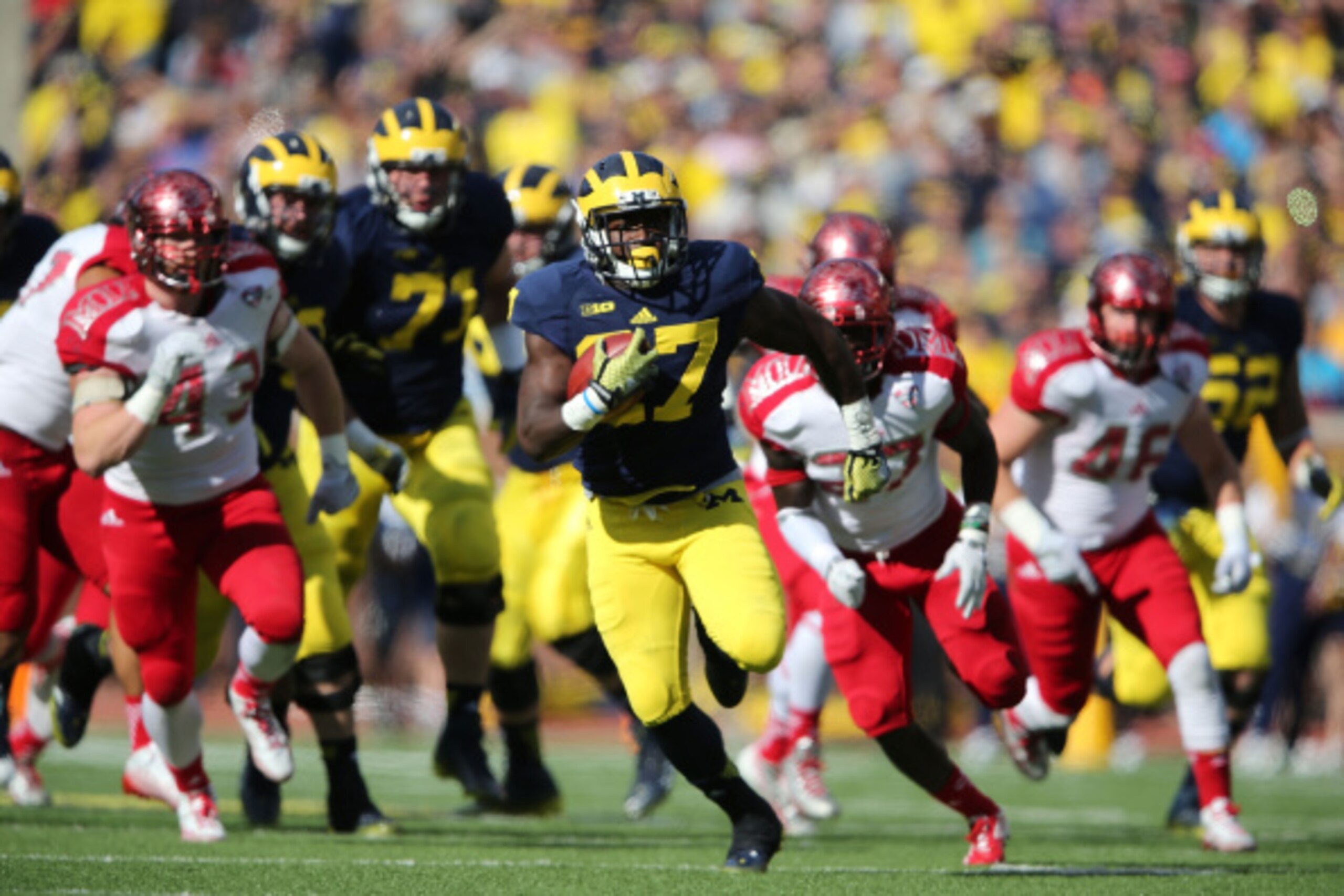 Derrick Green is coming off a broken clavicle injury but stands to lead UM's stable in 2015.