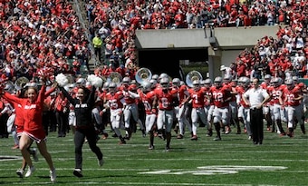 Even a spring game means huge crowds at Ohio Stadium.