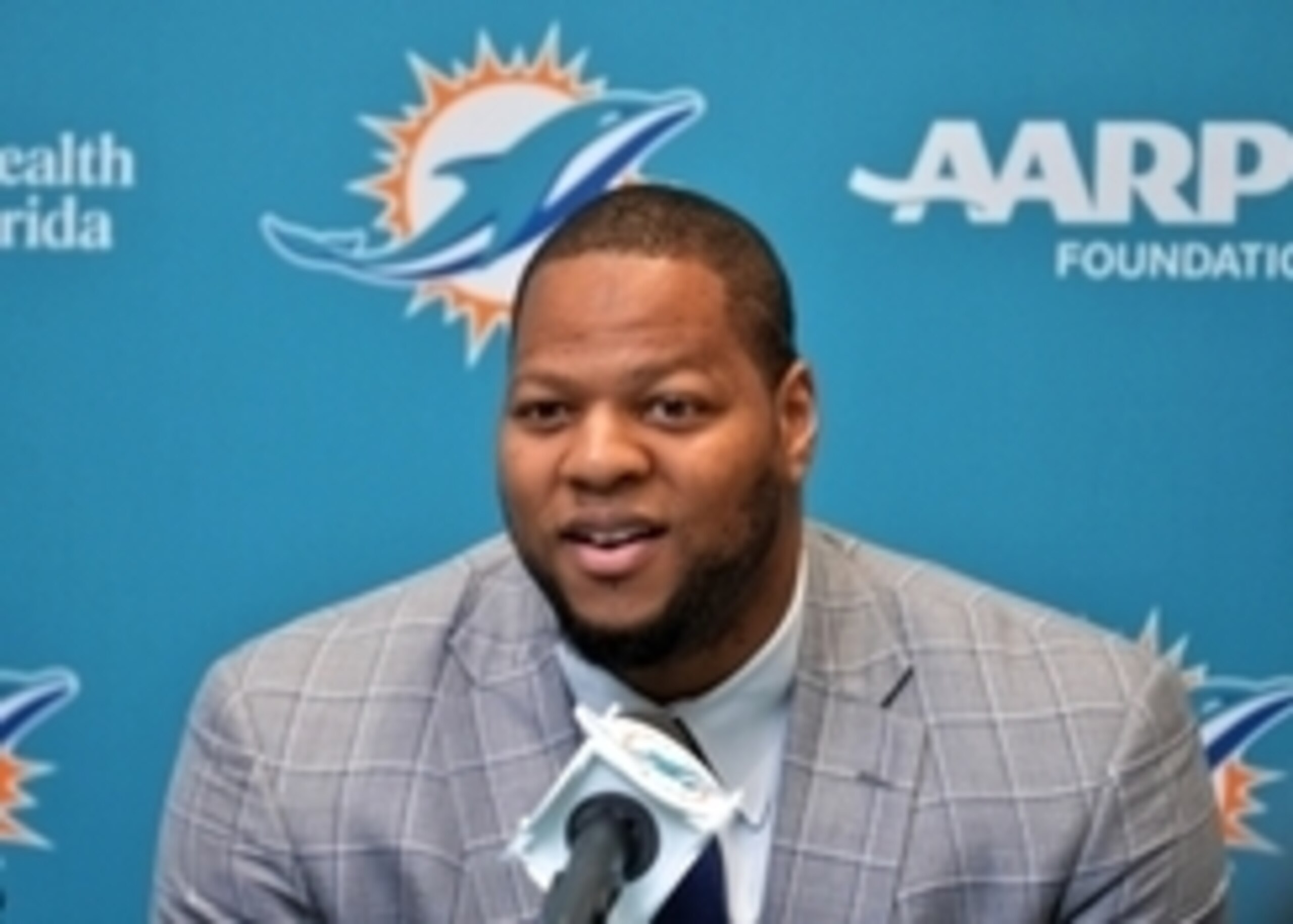 Ndamukong Suh is a happy (and rich) man in Miami.