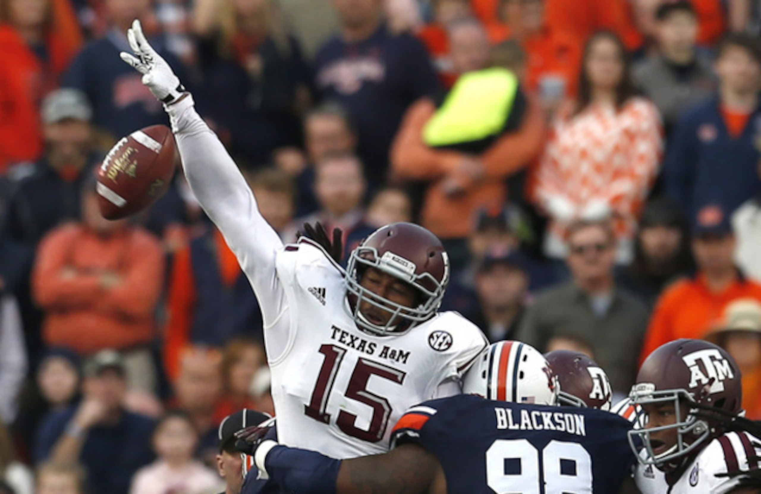 Myles Garrett made a huge impact in his first season on Texas A&M's defensive line.