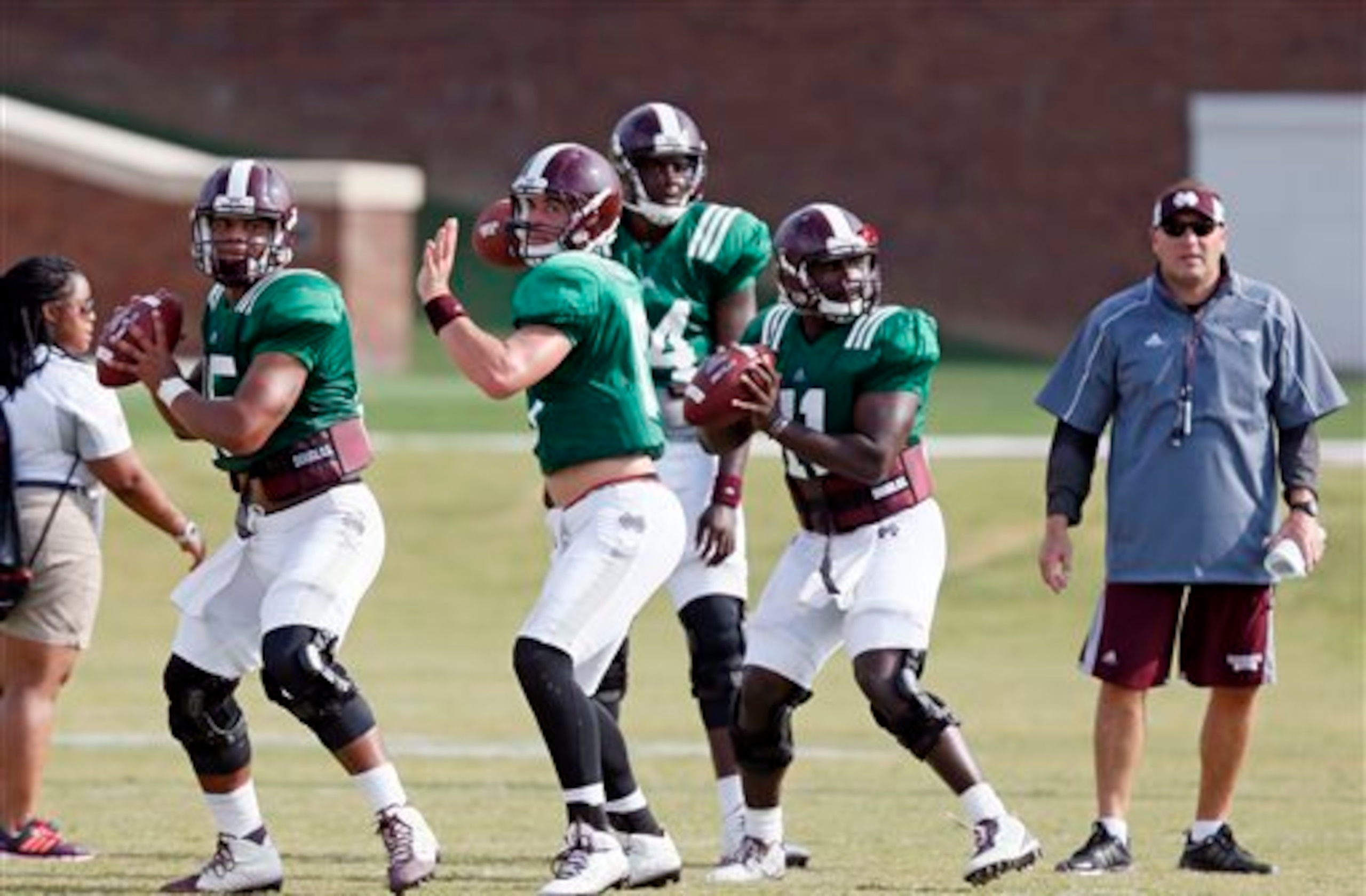 Dak Prescott, Nick Fitzgerald, Damian Williams and Elijah Staley