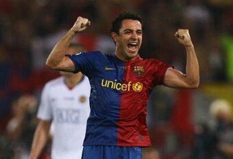 Xavi was the man of the match in Rome.