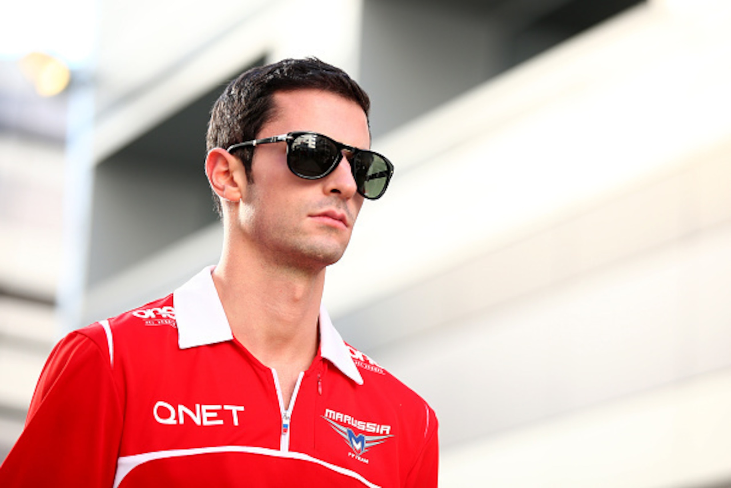 Alexander Rossi in Marussia colours last season. Alexander Rossi in Marussia colours last season.