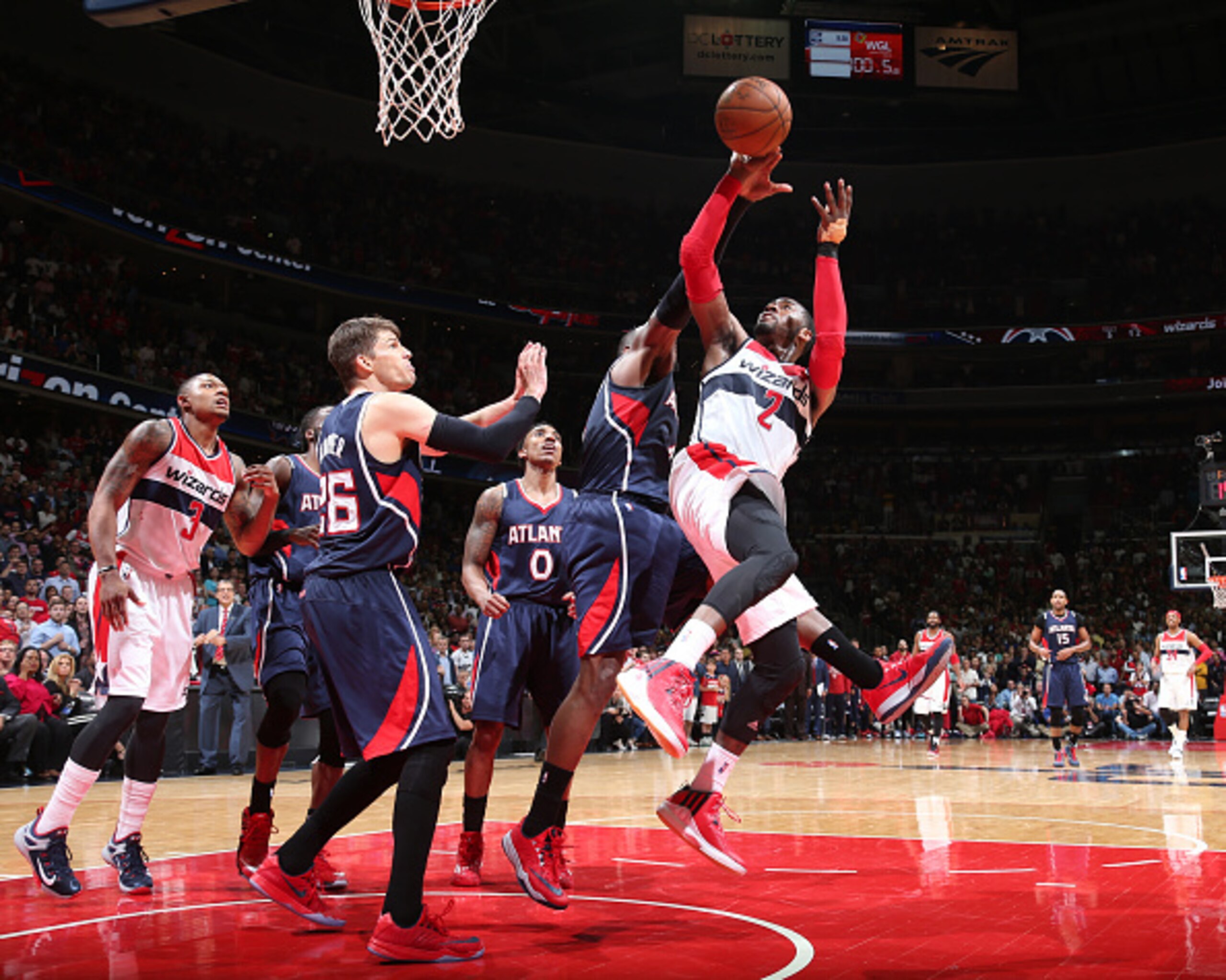 John Wall led all postseason players in assists per game (11.9).