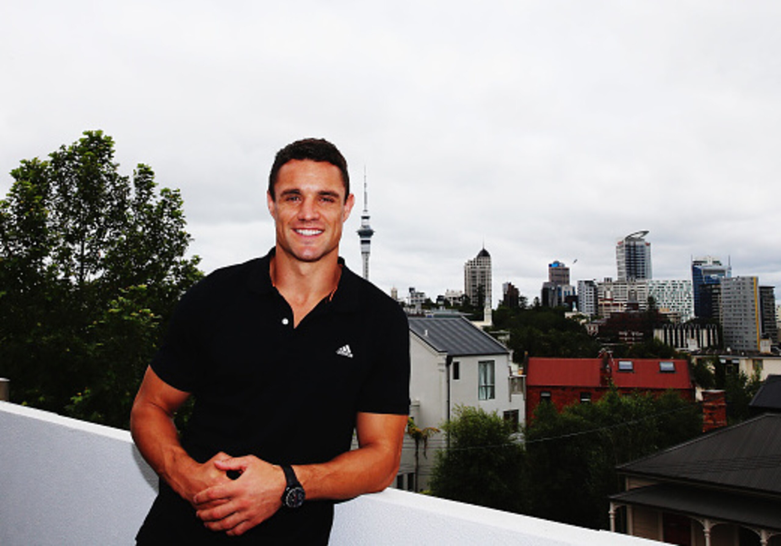AUCKLAND, NEW ZEALAND - DECEMBER 18:  Daniel Carter poses for a photo ahead of a New Zealand Rugby press conference at the Essentially Group offices on December 18, 2014 in Auckland, New Zealand. Carter today announced he has signed a three year deal with