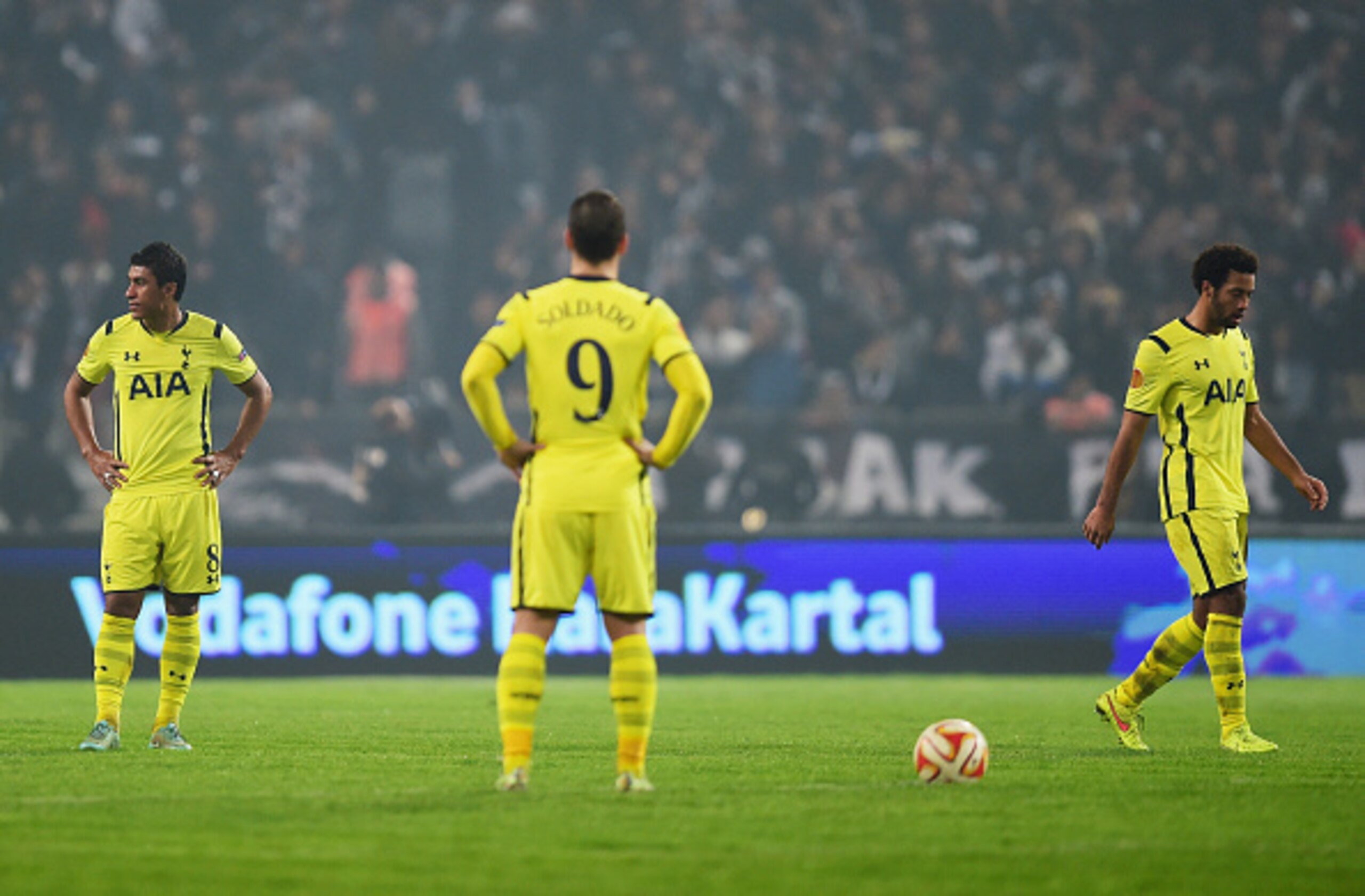 Could either or both of Paulinho and Mousa Dembele join Soldado (centre) in exiting White Hart Lane this summer?