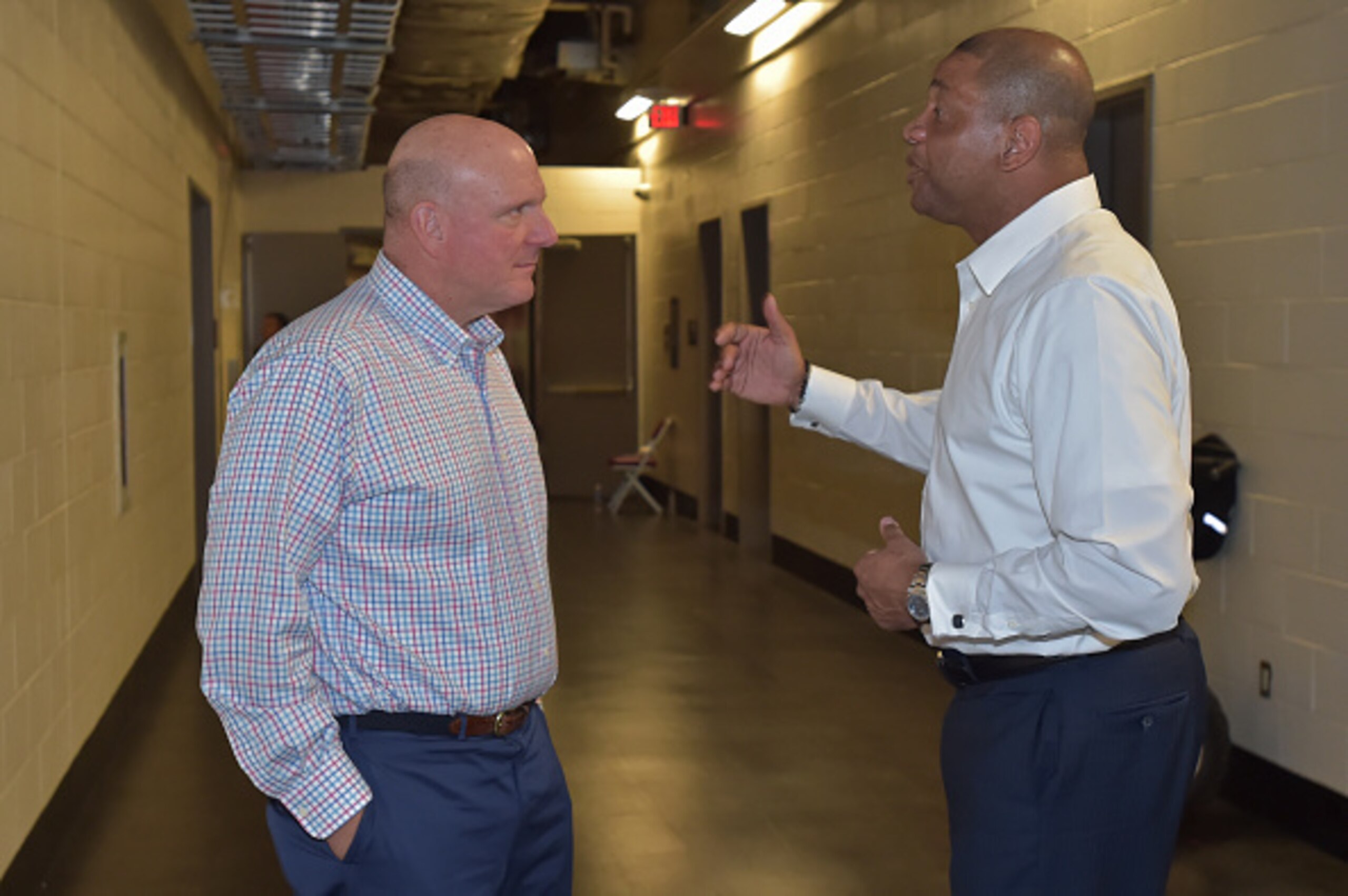 Steve Ballmer (left) and Doc Rivers (right)