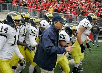 Lloyd Carr at Michigan in 2007