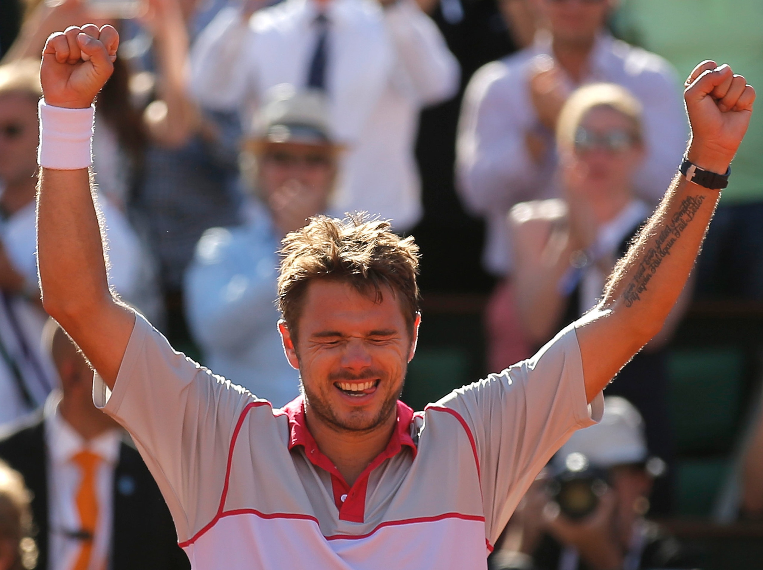 Stan Wawrinka defeats Novak Djokovic for his second career Grand Slam title.