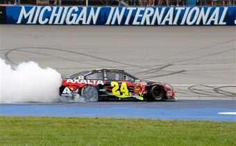 Jeff Gordon won last August at Michigan. Can he win again on Sunday?