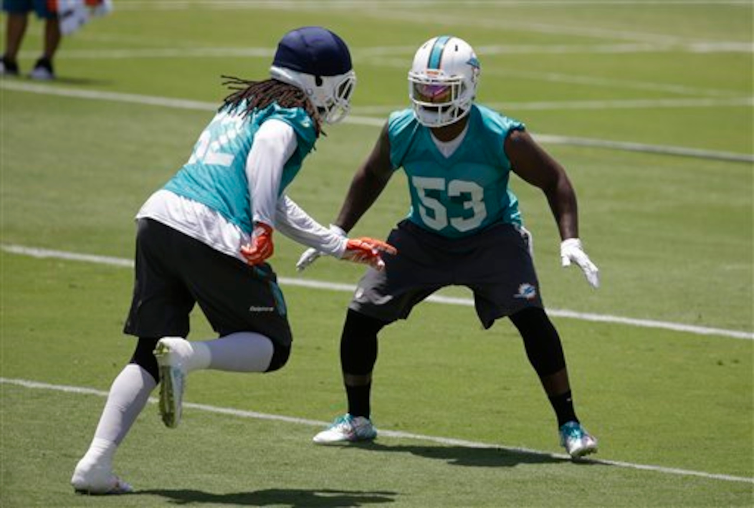 Jelani Jenkins (53, right) could resume his starting role from 2014.