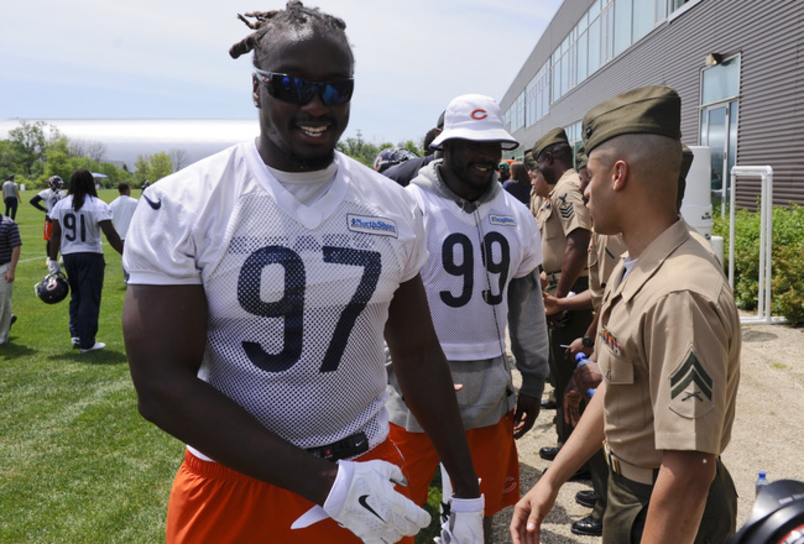Willie Young (97) and Lamarr Houston (99) are both coming off season-ending injuries and are looking to bounce back in 2015.