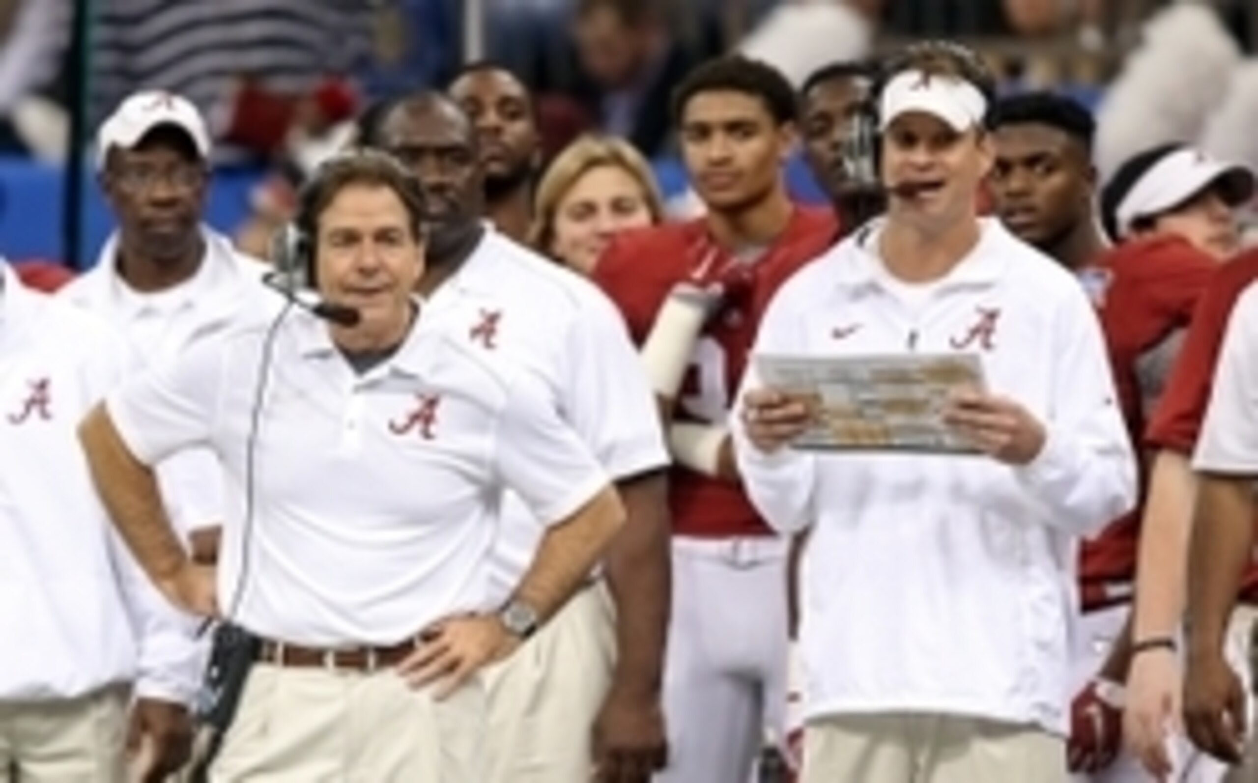 Alabama HC Nick Saban and OC Lane Kiffin Alabama HC Nick Saban and OC Lane Kiffin