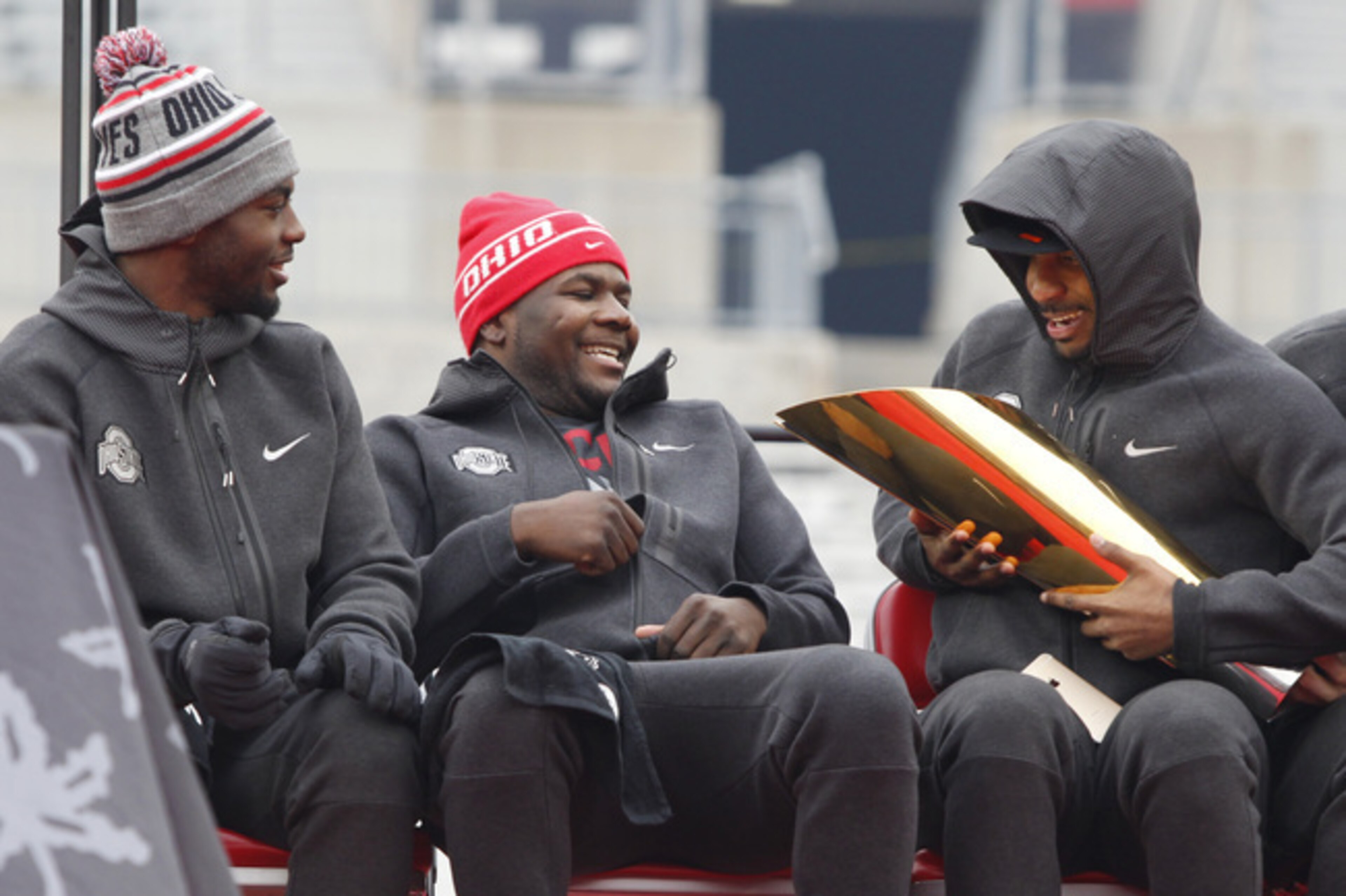 How Ohio State coach Urban Meyer figures out which of his three quarterbacks (above) will start is his biggest remaining challenge this offseason.