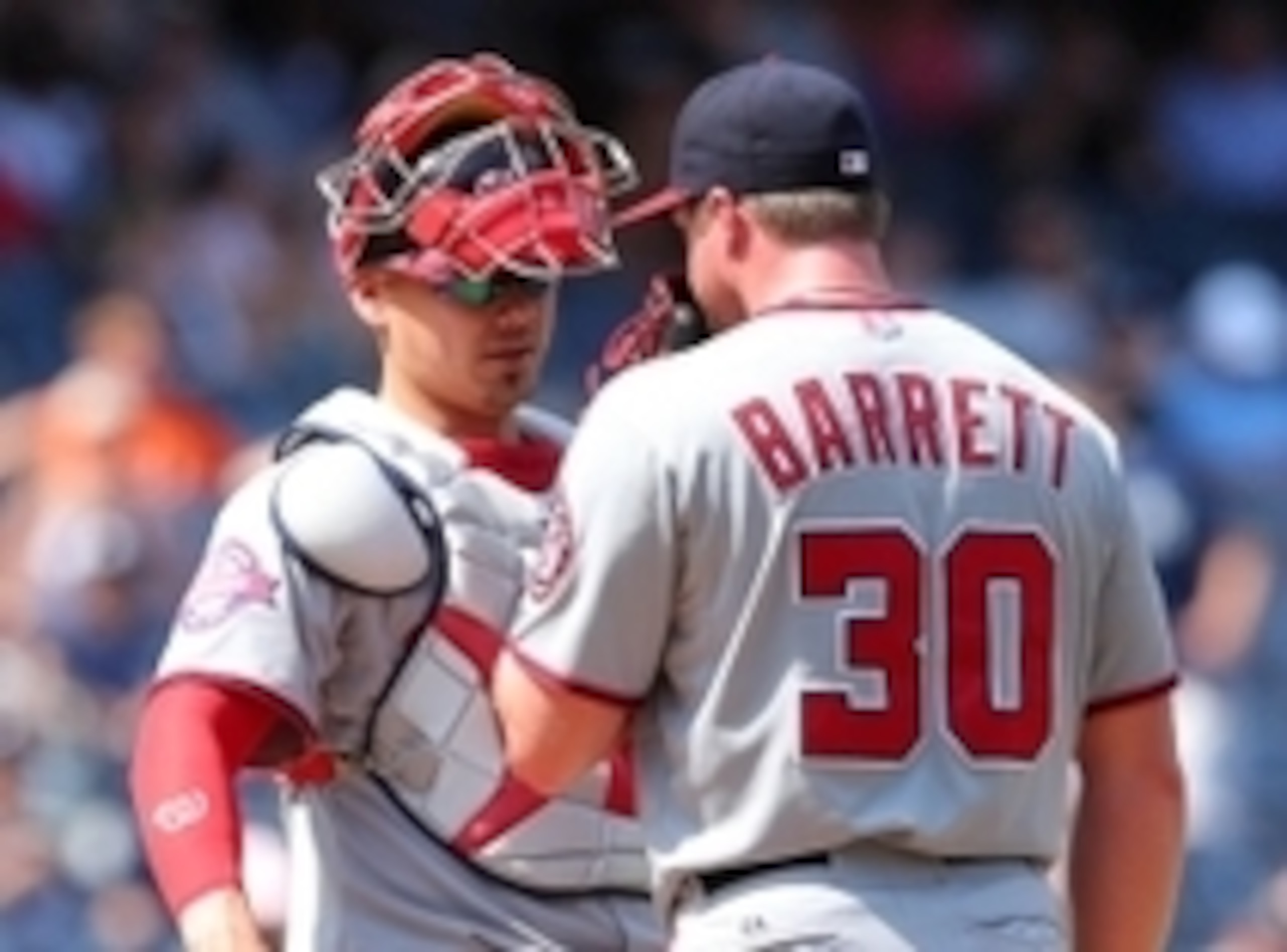 Aaron Barrett's biceps strain makes it three Nats relievers on the DL.
