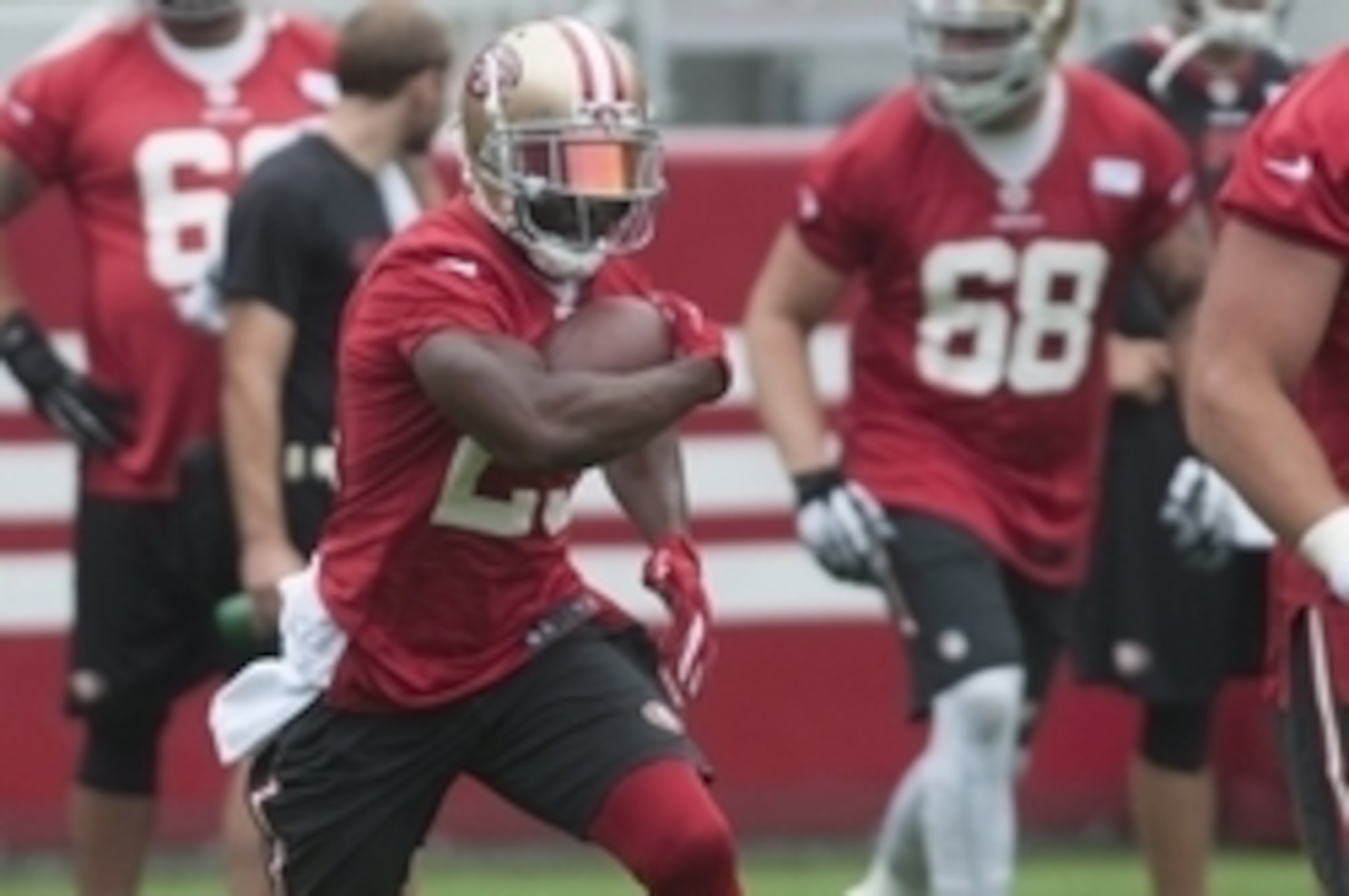 Veteran running back Reggie Bush could provide another look for San Francisco's offense out of the backfield. Veteran running back Reggie Bush could provide another look for San Francisco's offense out of the backfield.