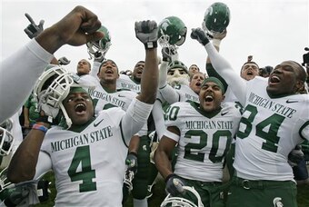 Michigan State pulled off the biggest comeback in college history, stunning Northwestern 41-38.