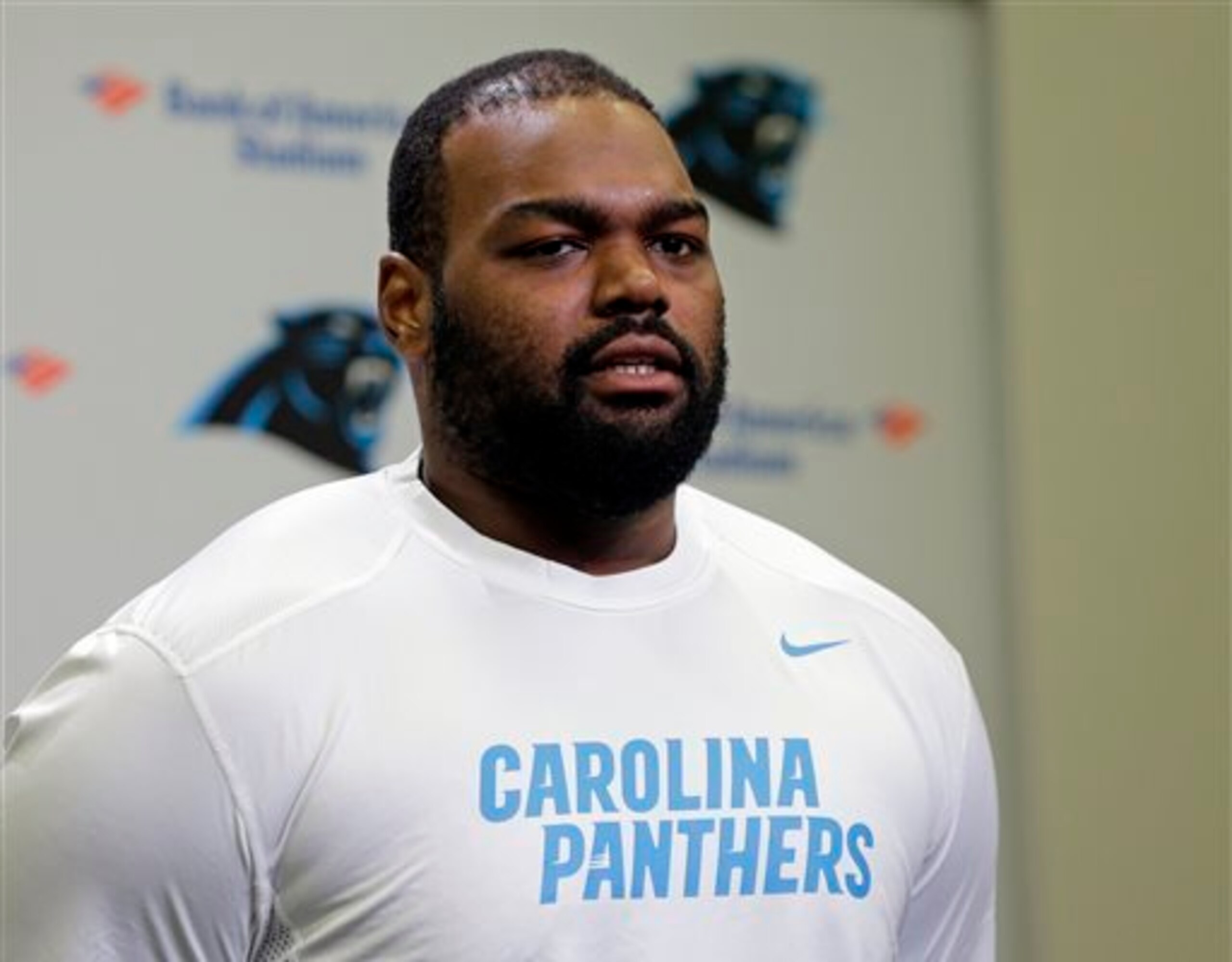 Left tackle Michael Oher was an uninspiring offseason addition for the Panthers.