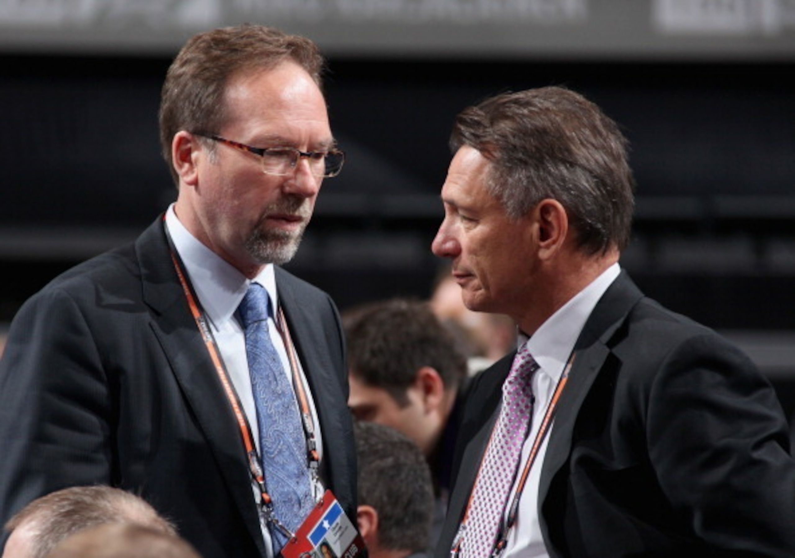 Wings' GM Ken Holland (right)