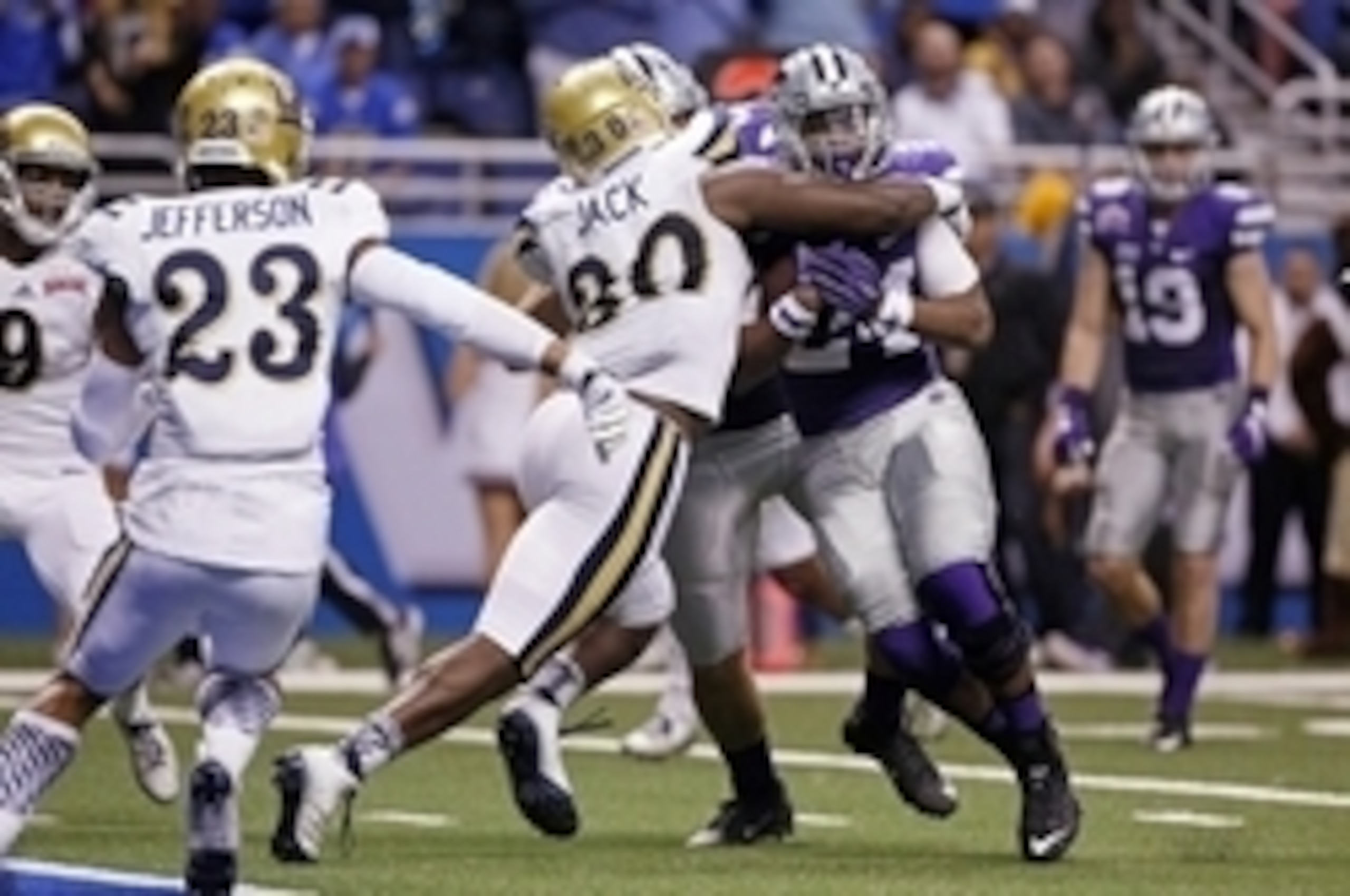 Jack making a big tackle.