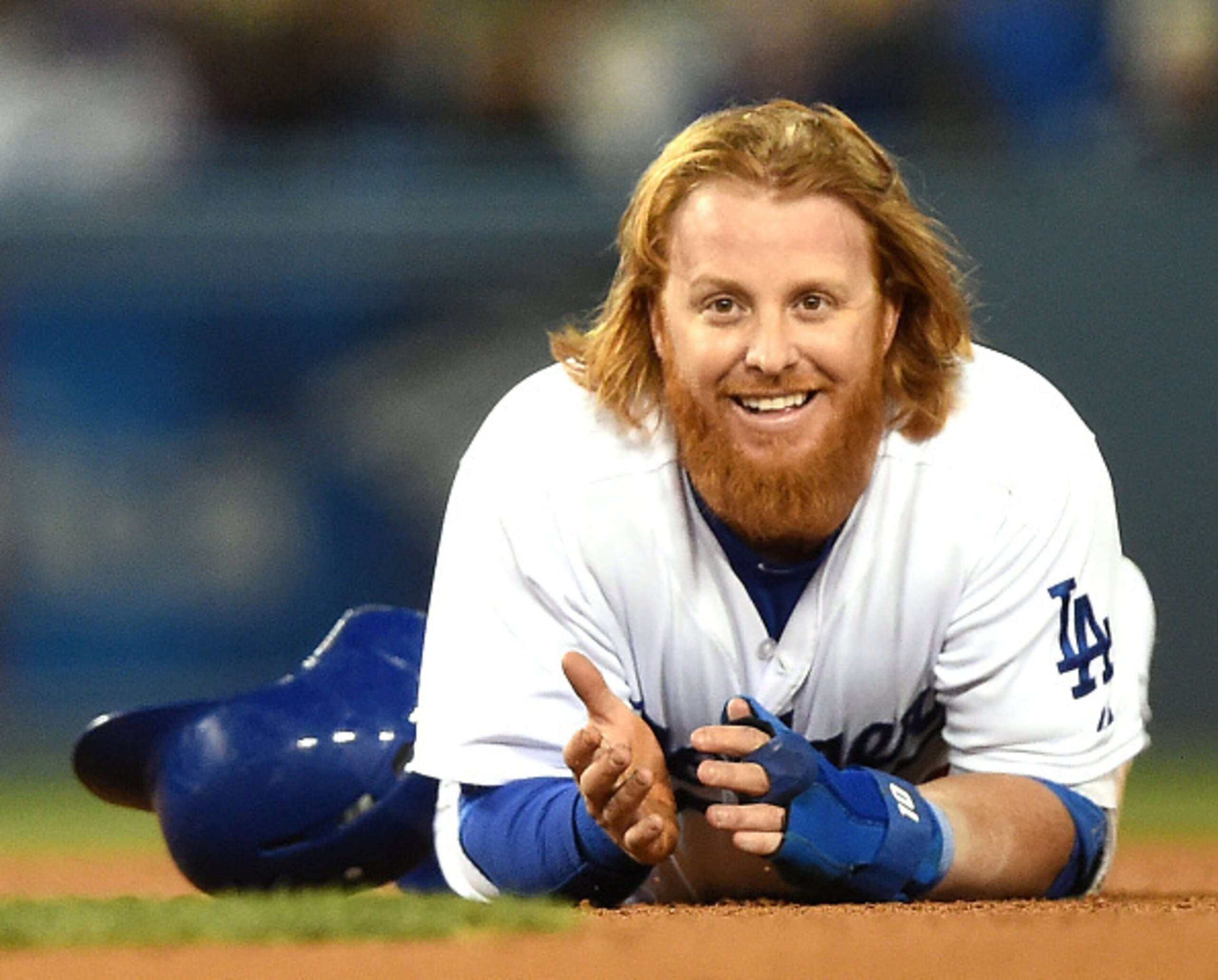 Justin Turner has plenty of reason to smile this season.