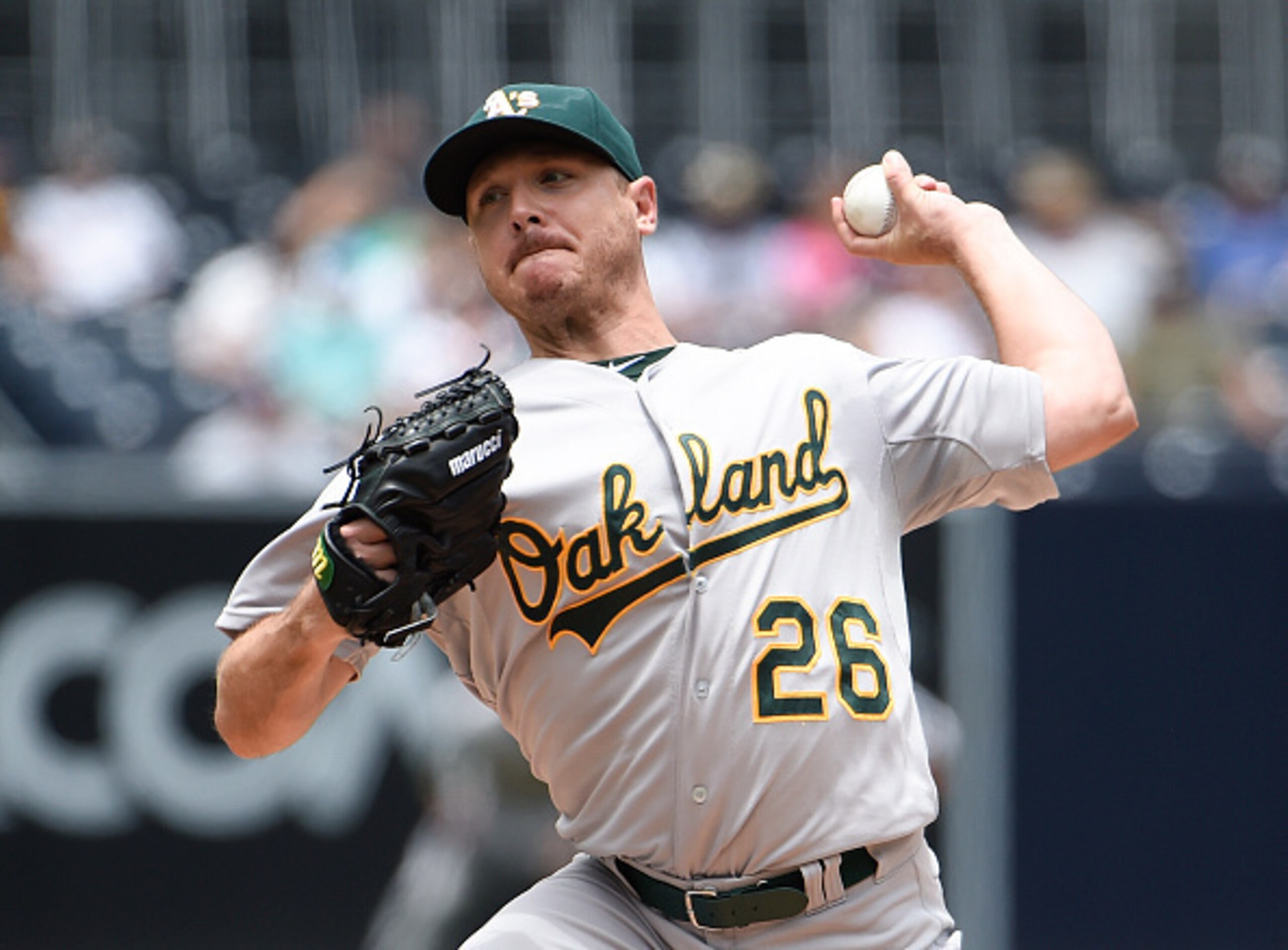 Scott Kazmir is one of many major league players who figure to be traded from the A's.