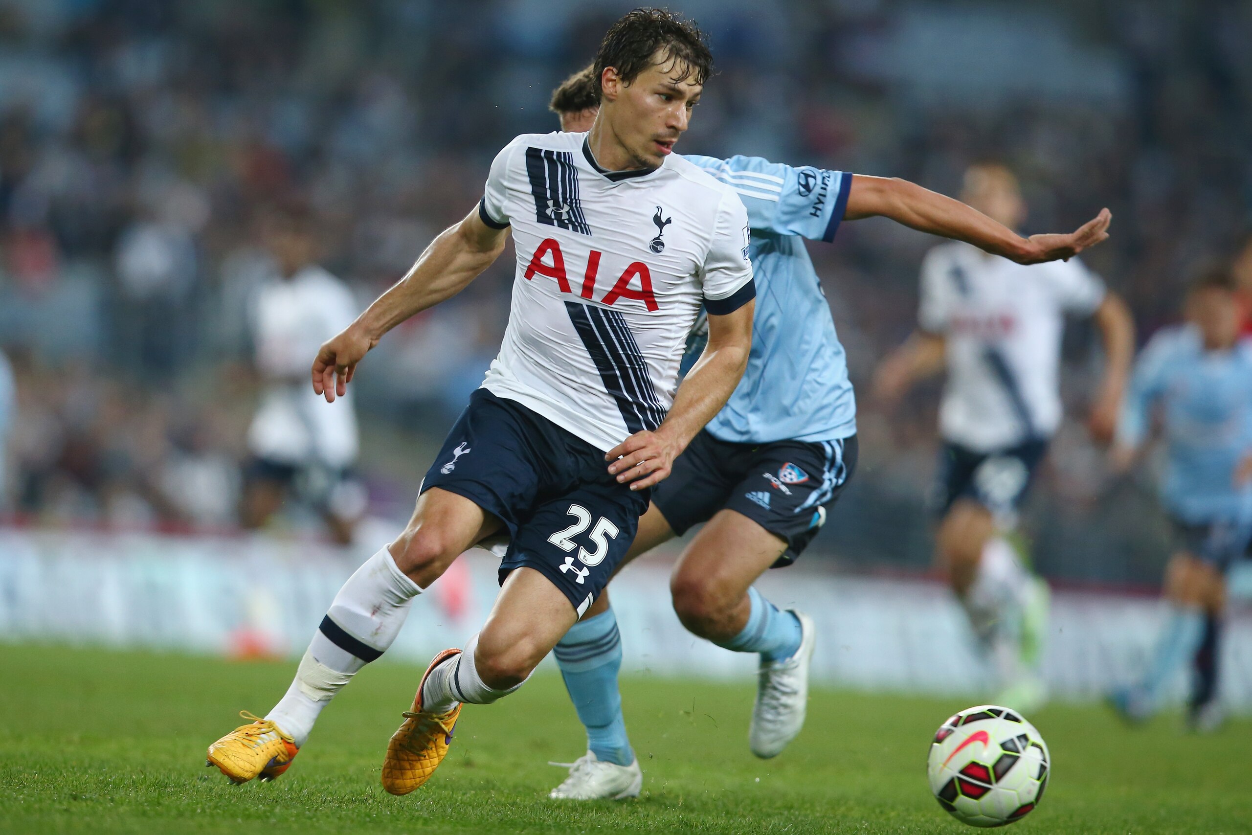 Benjamin Stambouli played in defence against Sydney FC on Tottenham's post-season tour.