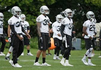 (left to right) Travis Carrie, Keith McGill, Neiko Thorpe, D.J. Hayden