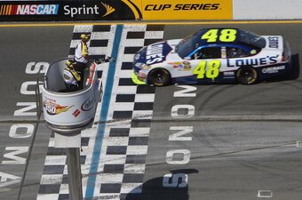 Jimmie Johnson took the checkered flag at Sonoma in 2010.