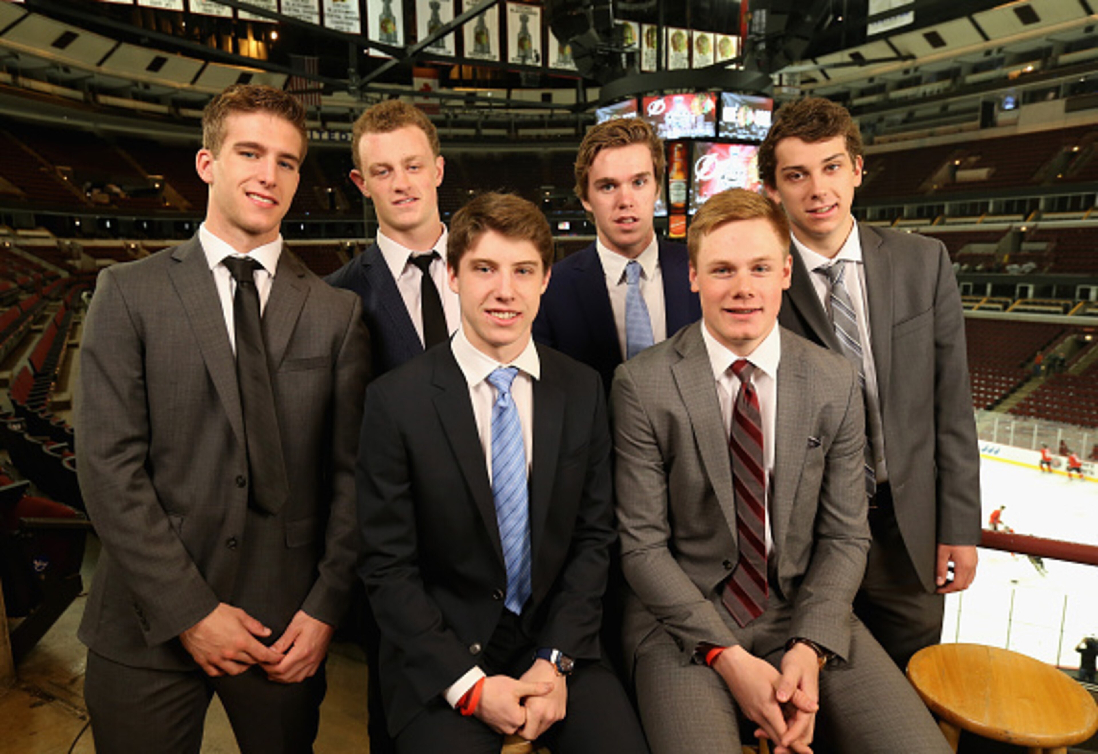 Top prospects pose for a photo before Game 3 of the Stanley Cup Final.