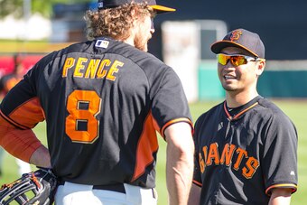 Injuries to Hunter Pence and Nori Aoki have made the outfield an area of need in San Francisco.