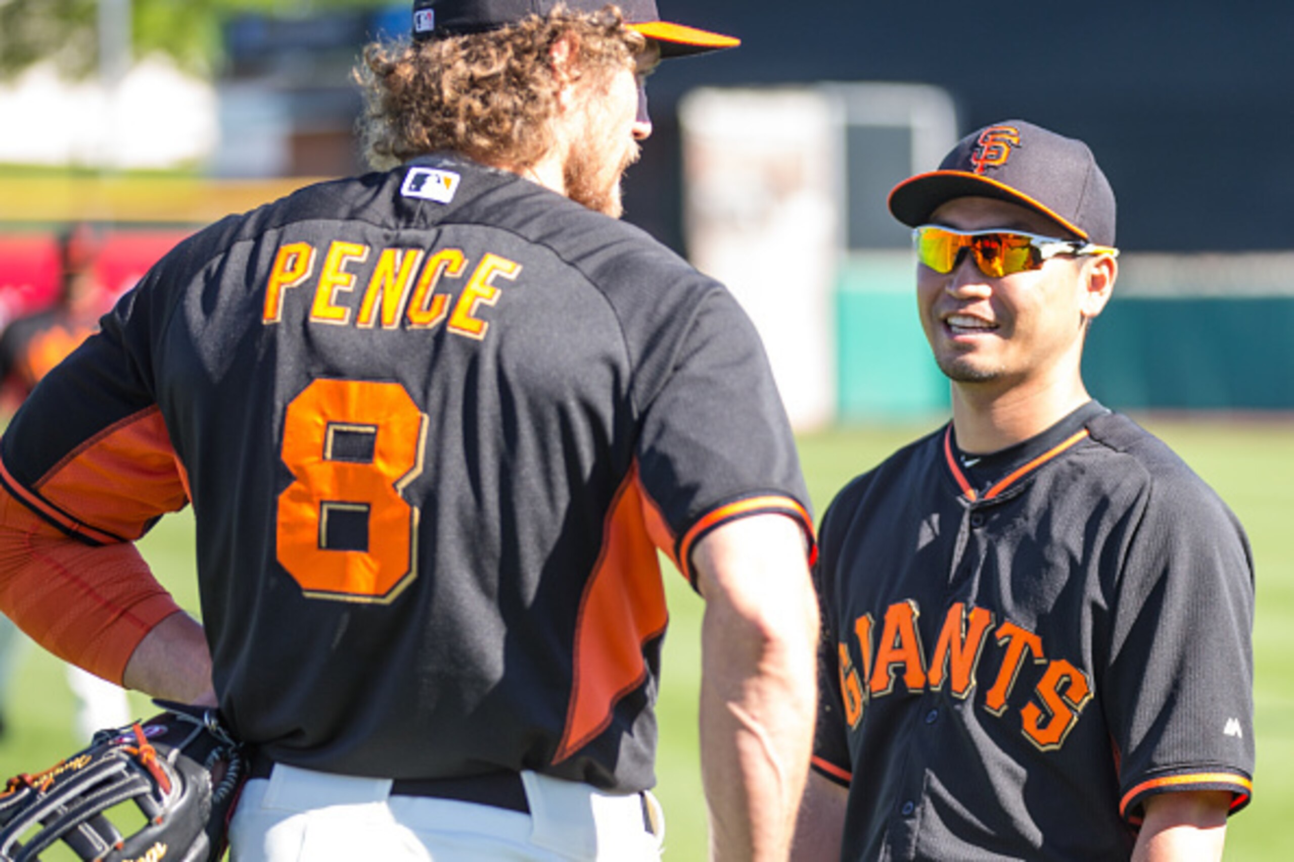 Injuries to Hunter Pence and Nori Aoki have made the outfield an area of need in San Francisco. Injuries to Hunter Pence and Nori Aoki have made the outfield an area of need in San Francisco.