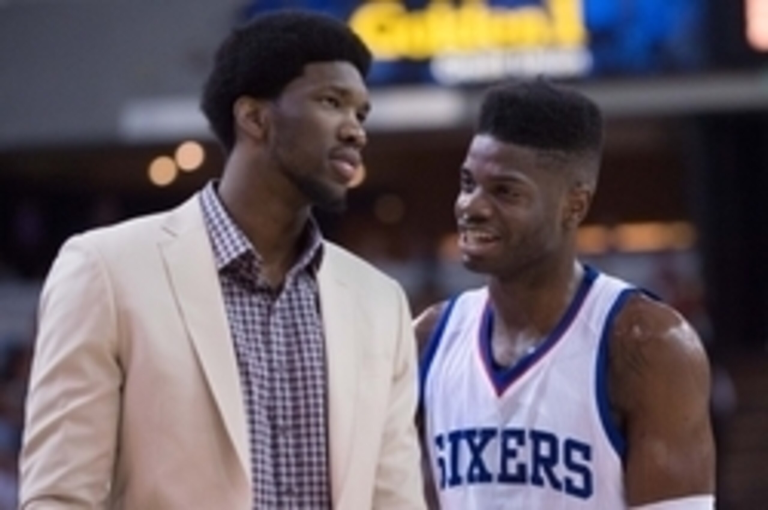 Joel Embiid (left) and Nerlens Noel (right) will have a tough time coexisting with the newest Sixer, Jahlil Okafor.
