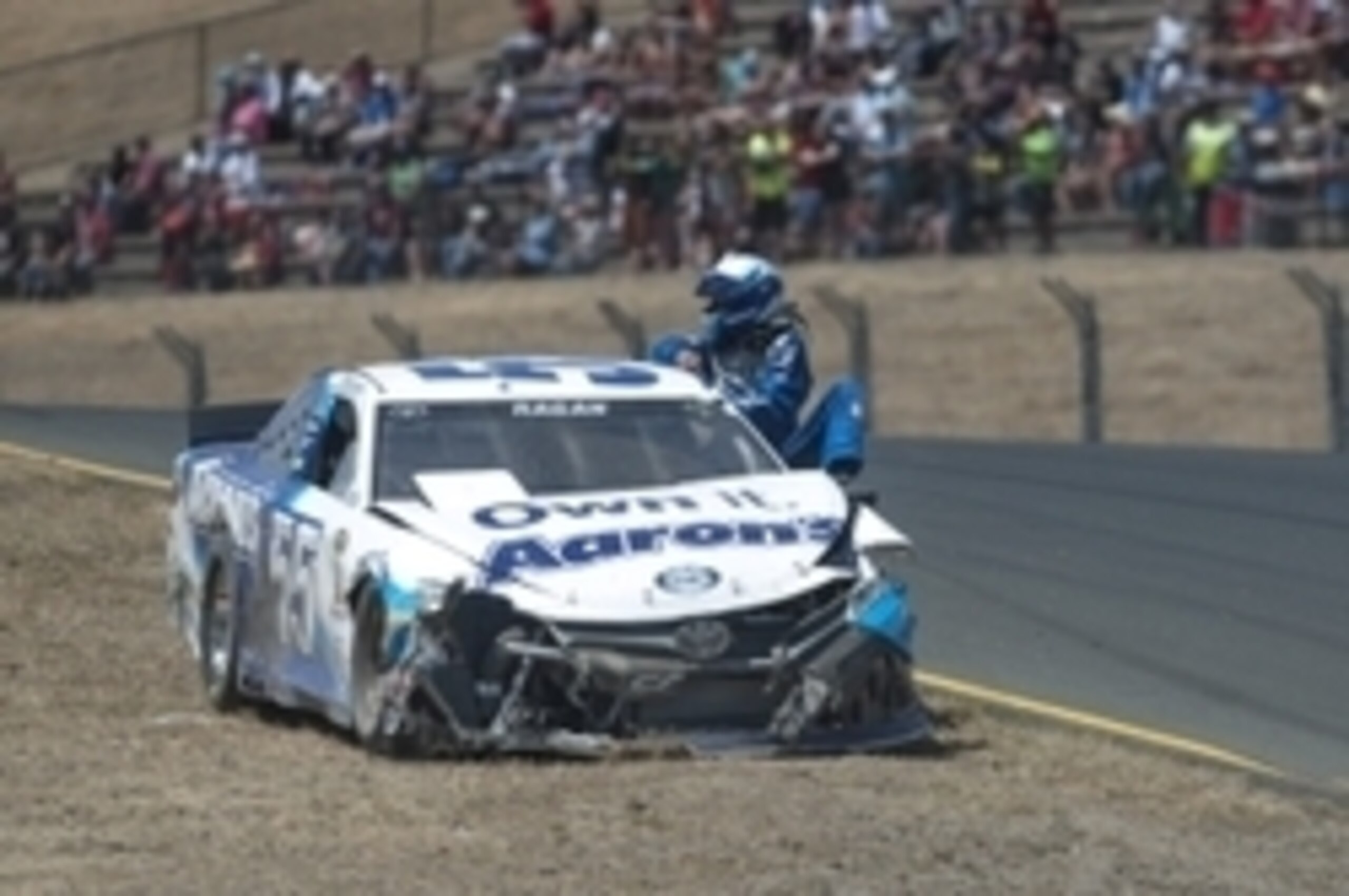 David Ragan's eventful day at Sonoma ended badly.