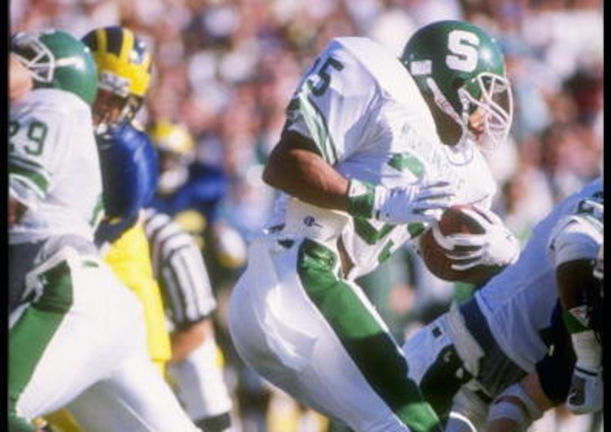 Michigan State running back Tico Duckett.