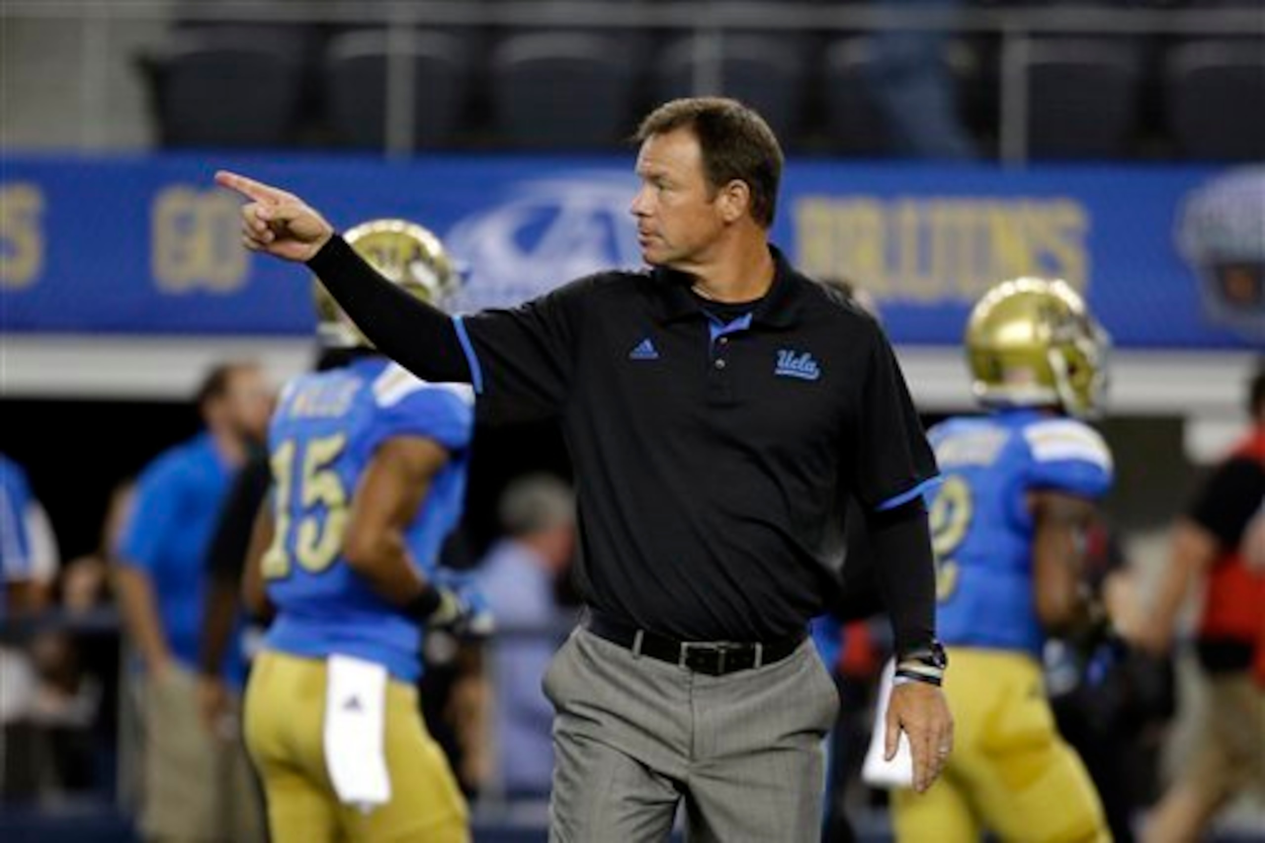 UCLA head coach Jim Mora. UCLA head coach Jim Mora.