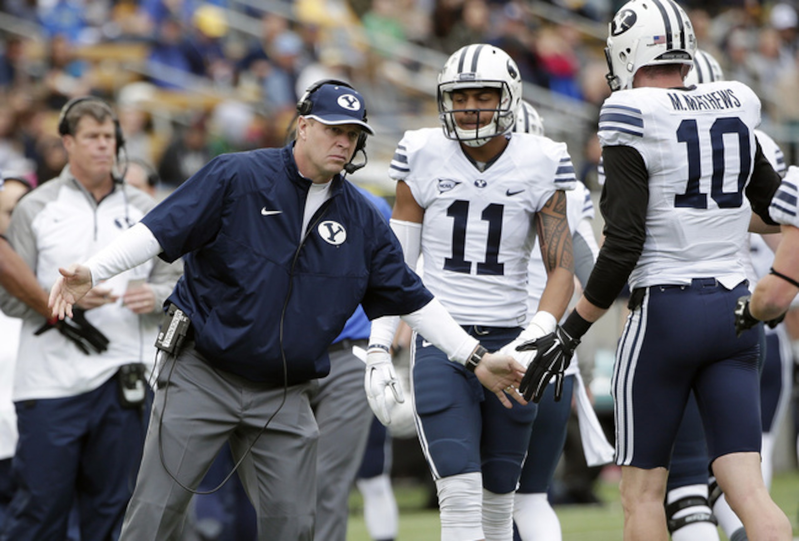 BYU head coach Bronco Mendenhall BYU head coach Bronco Mendenhall