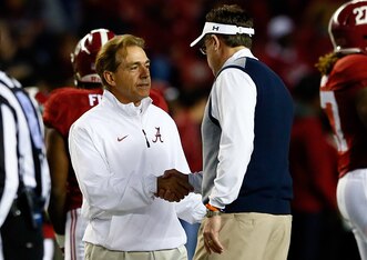 Alabama HC Nick Saban and Auburn HC Gus Malzahn